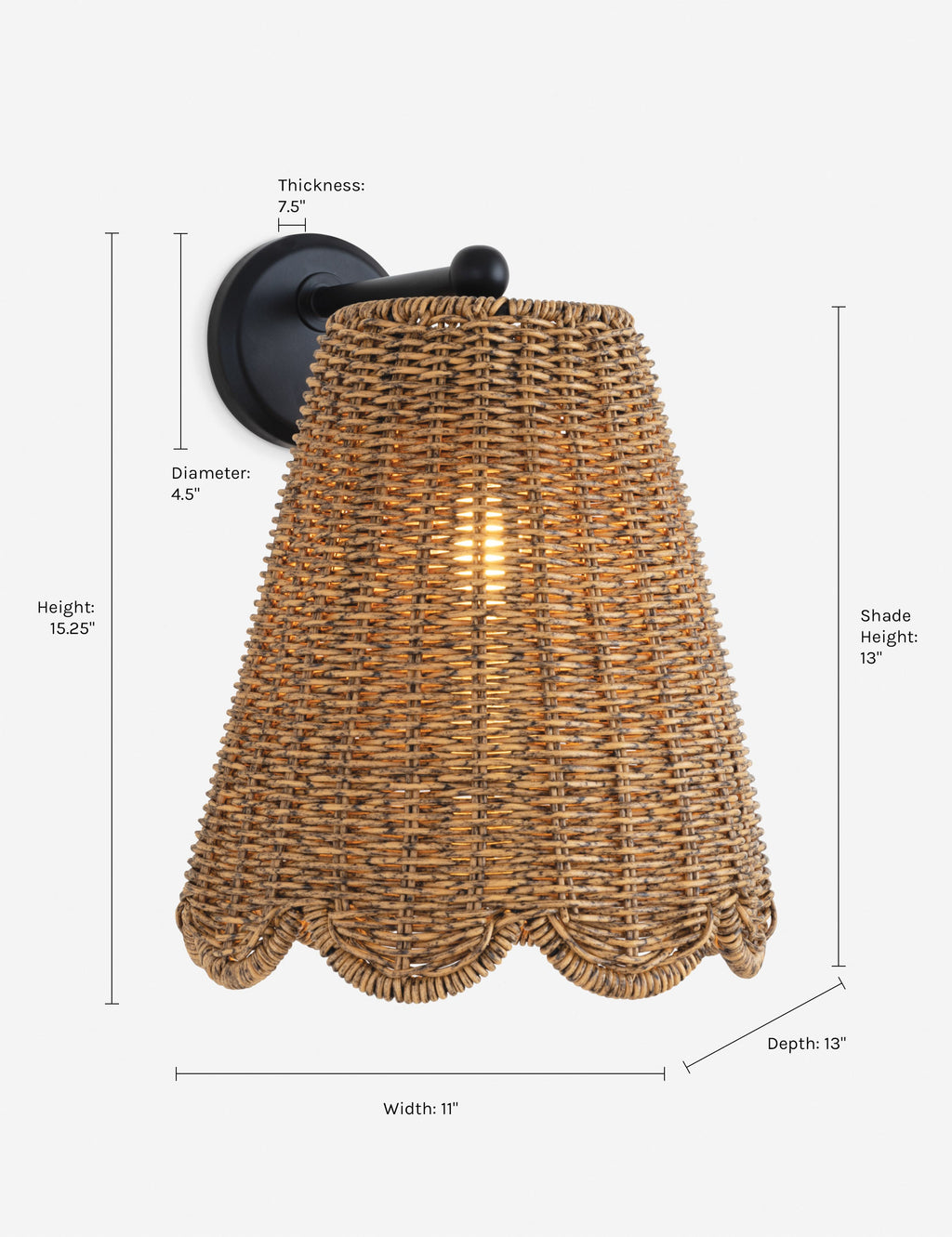 Lulu and Georgia - Summer Outdoor Straight Arm Sconce by Regina Andrew