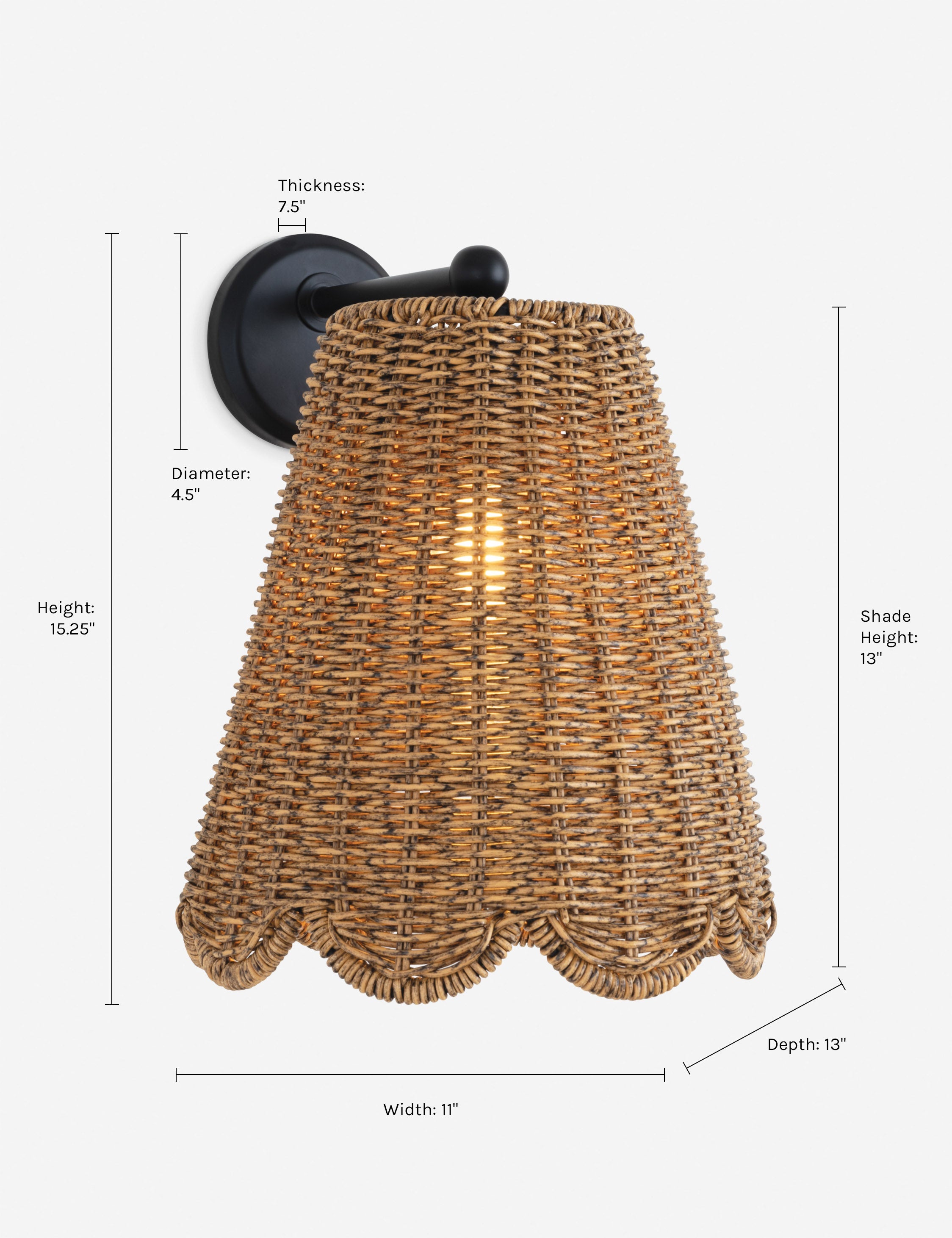 Lulu and Georgia - Summer Outdoor Straight Arm Sconce by Regina Andrew