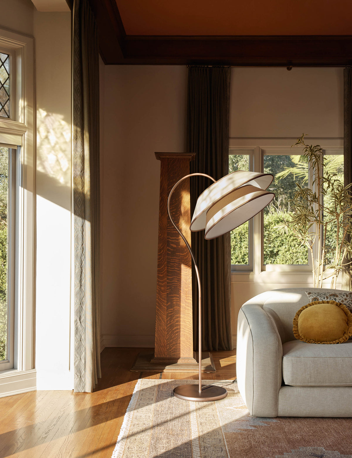 Lulu and Georgia - Open Box: Pittman Floor Lamp, Ivory and Toffee