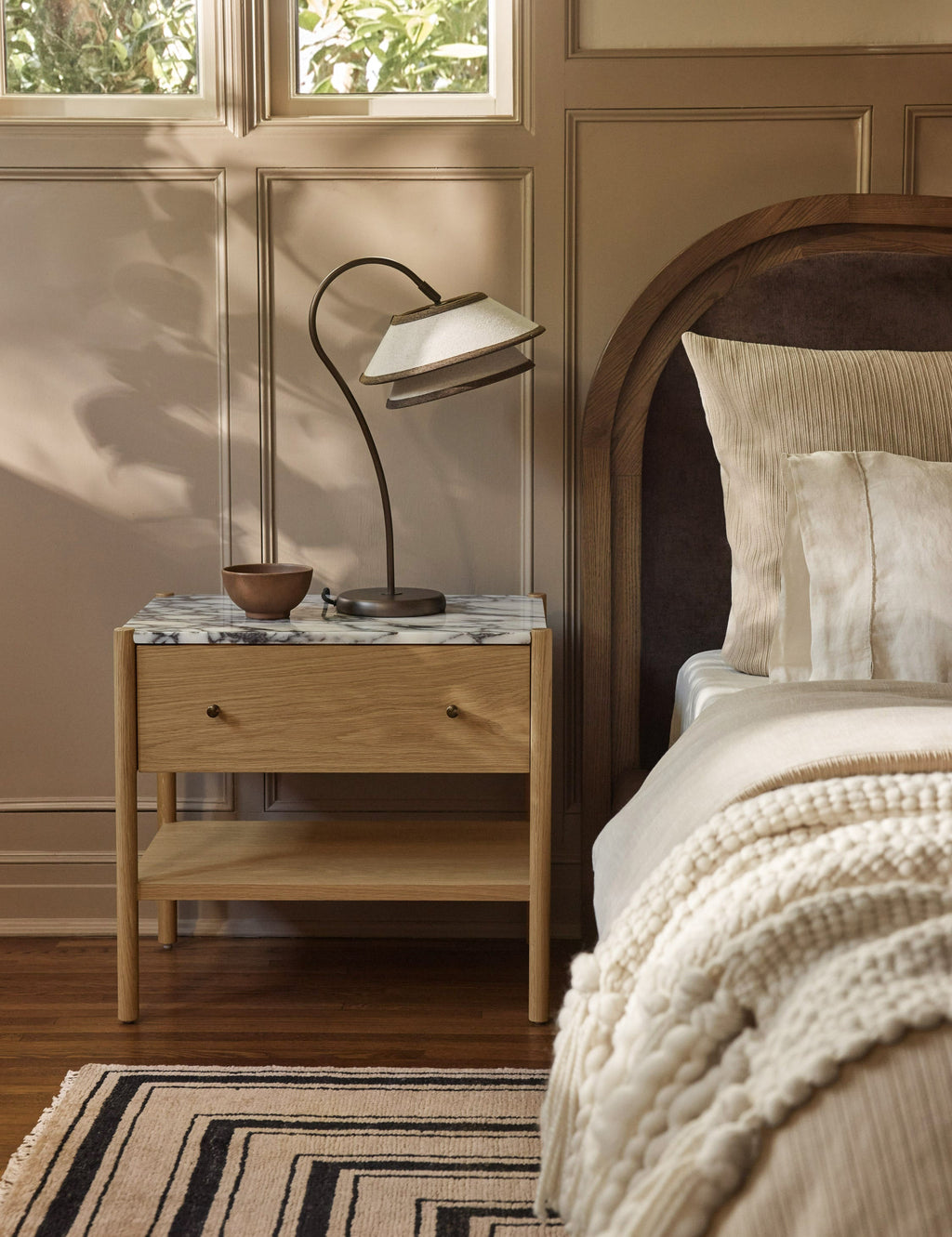 Lulu and Georgia - Open Box: Philana Nightstand, Honey Oak 26"W