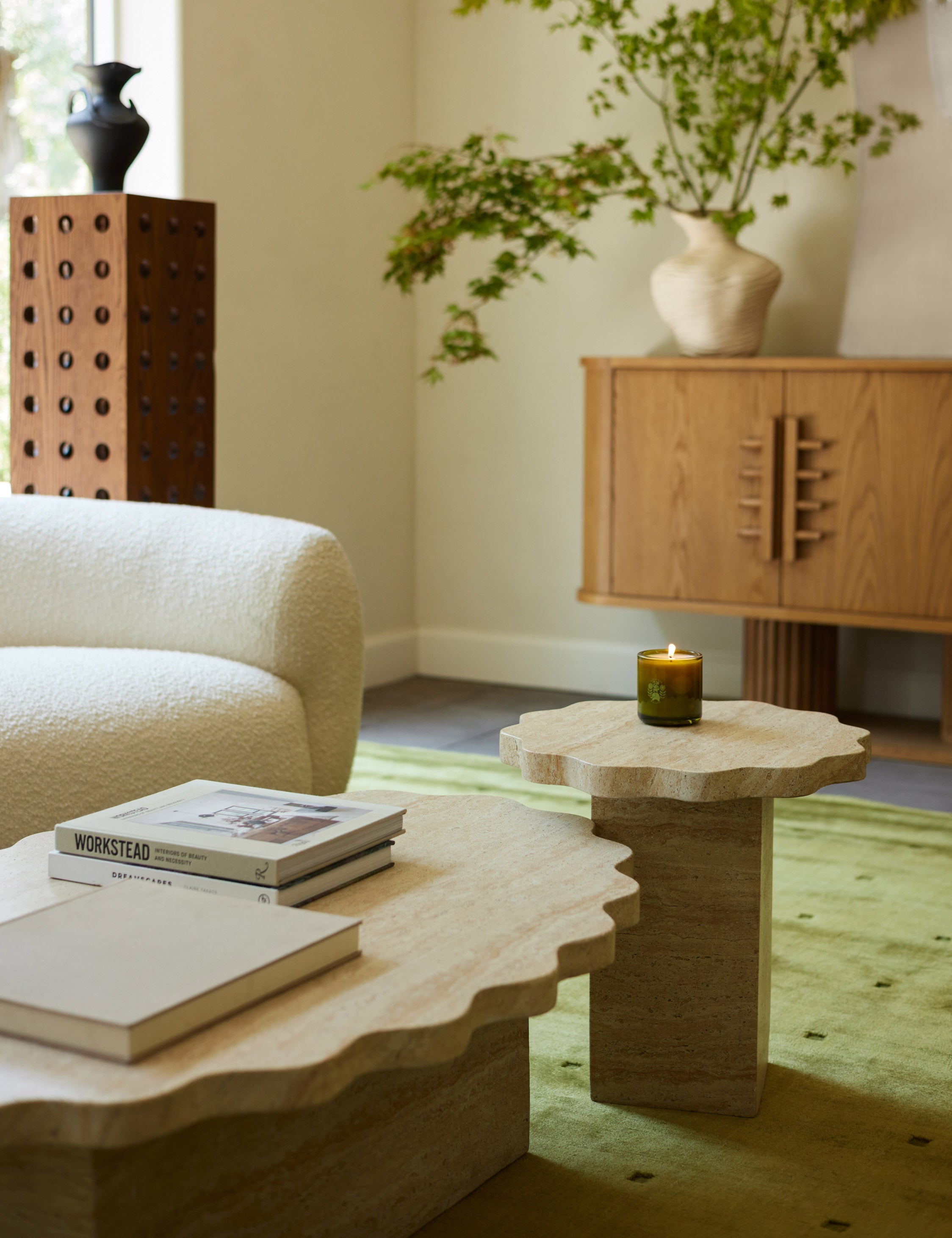Lulu and Georgia - Scalloped Indoor / Outdoor Side Table by Sarah Sherman Samuel