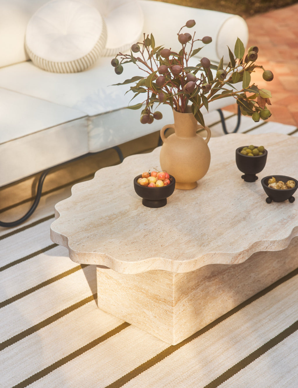 Lulu and Georgia - Scalloped Indoor / Outdoor Coffee Table by Sarah Sherman Samuel