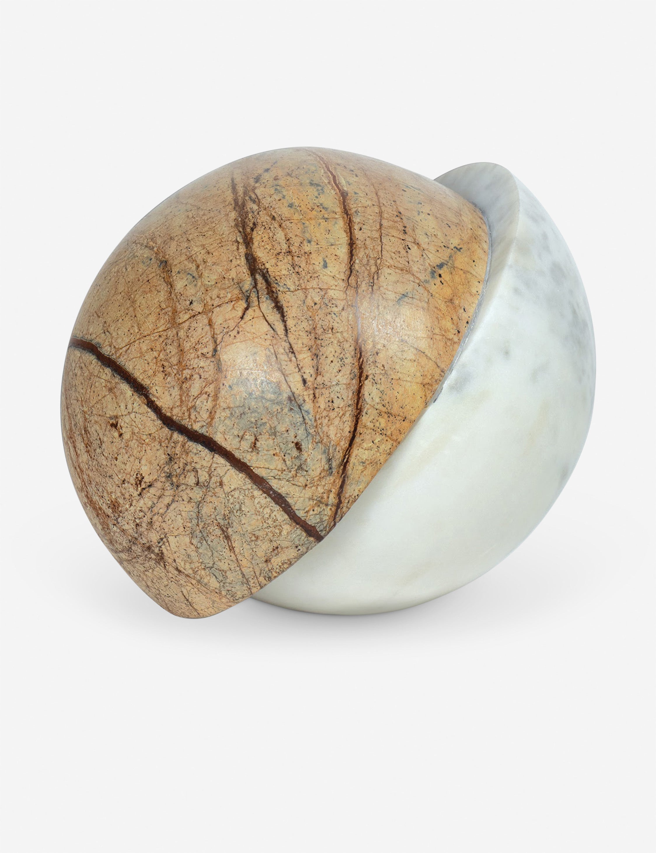 Lulu and Georgia - Flint Marble Sphere by Regina Andrew
