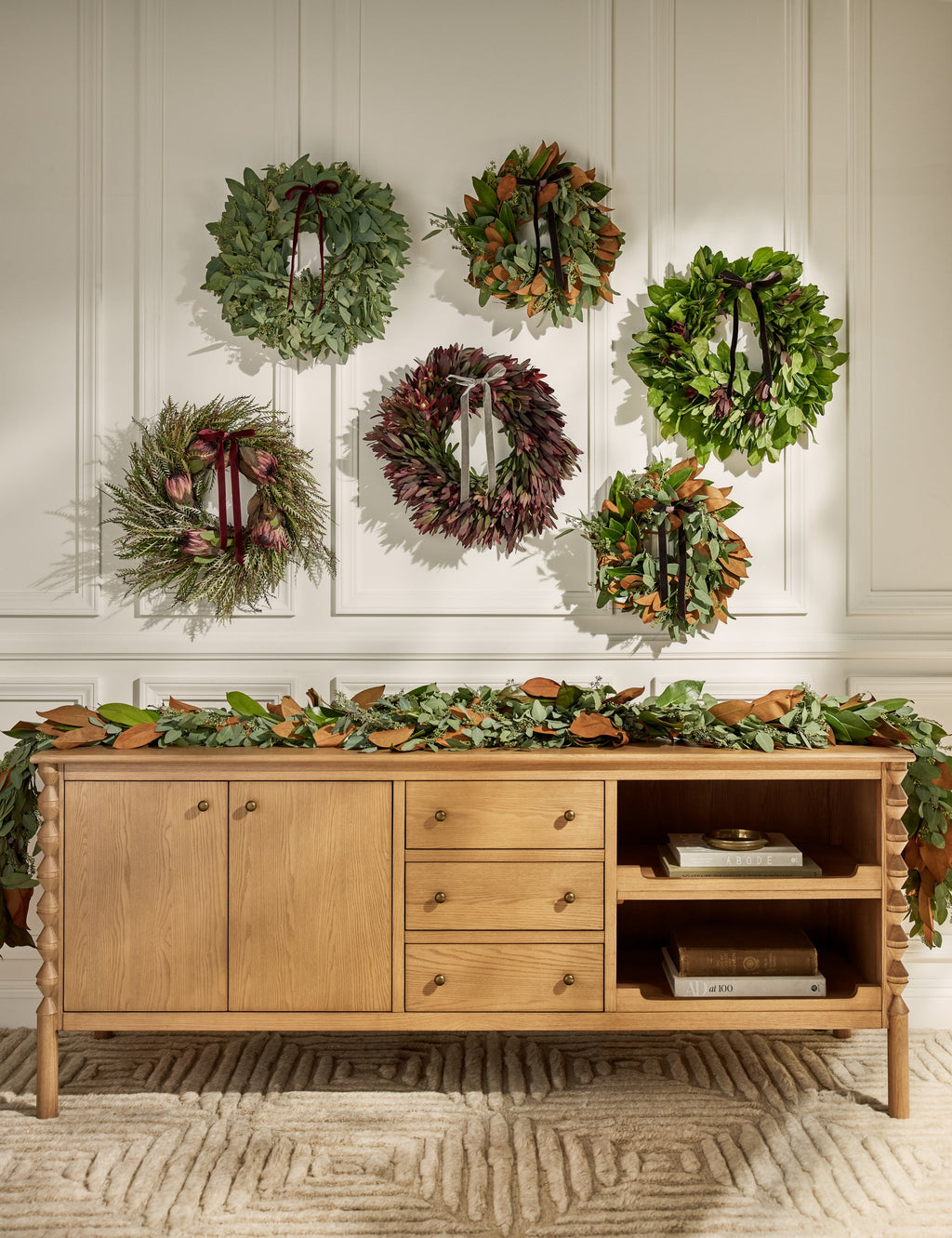 Lulu and Georgia - Fresh Handmade Grevillea and Pink Ice Protea Wreath