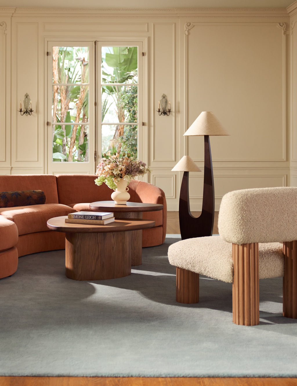Lulu and Georgia - Open Box: Auclair Accent Chair, Tan Boucle