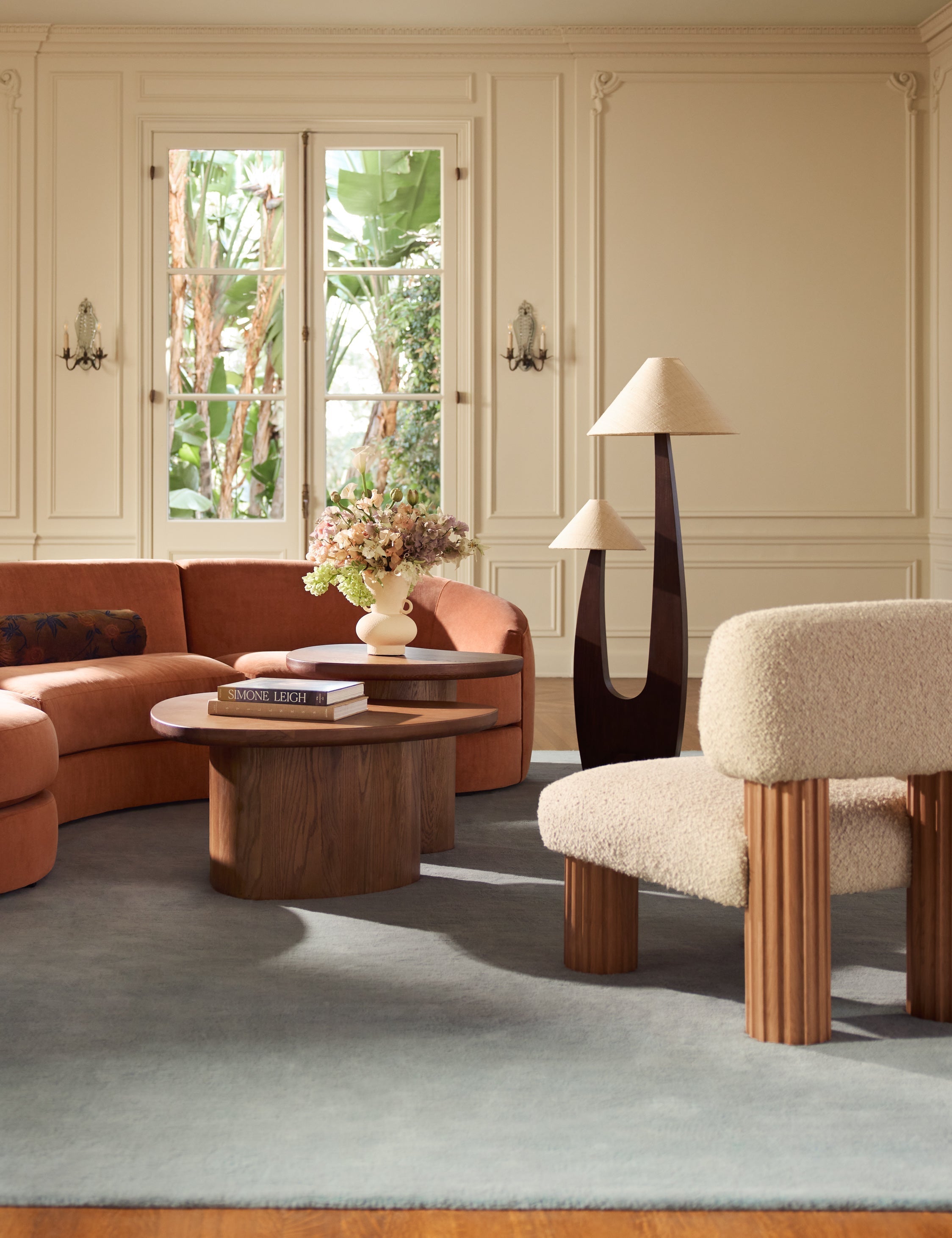 Lulu and Georgia - Open Box: Auclair Accent Chair, Tan Boucle