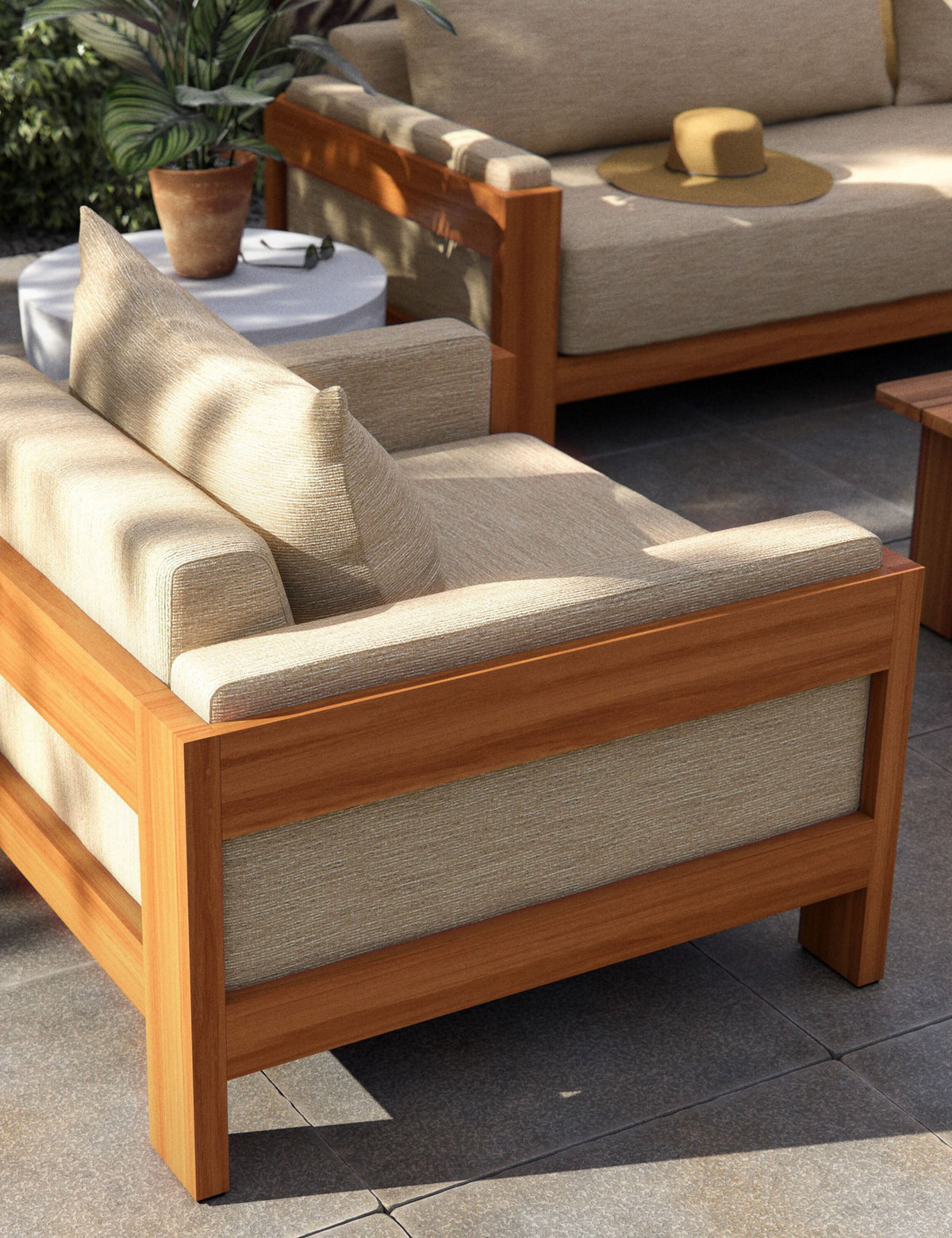 Lulu and Georgia - Sanford Outdoor Teak Accent Chair