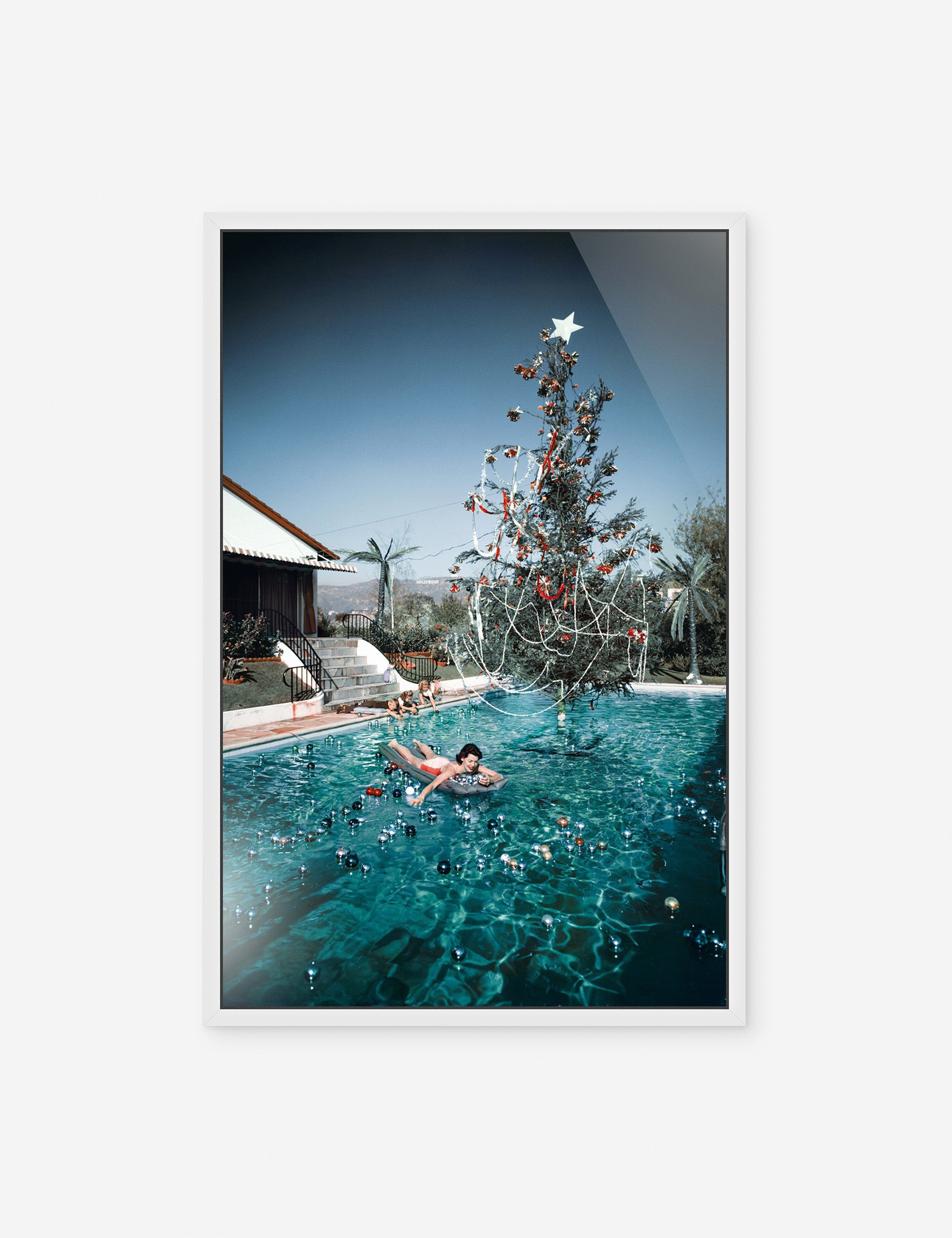Lulu and Georgia - Christmas Swim Photography Print by Slim Aarons