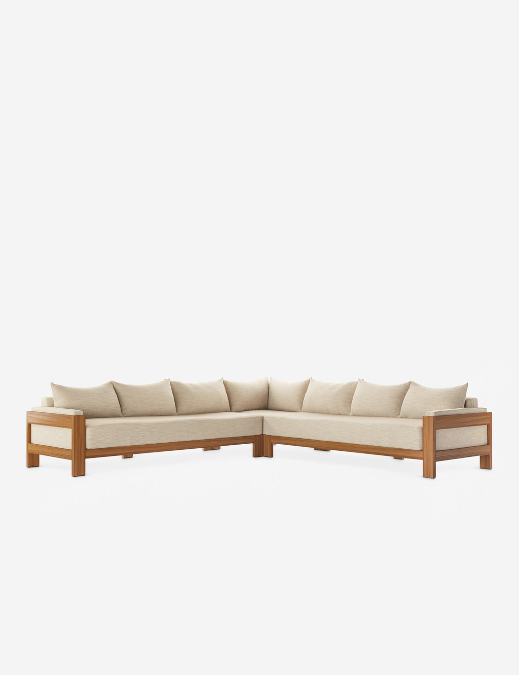 Lulu and Georgia - Sanford Outdoor Teak Sectional Sofa