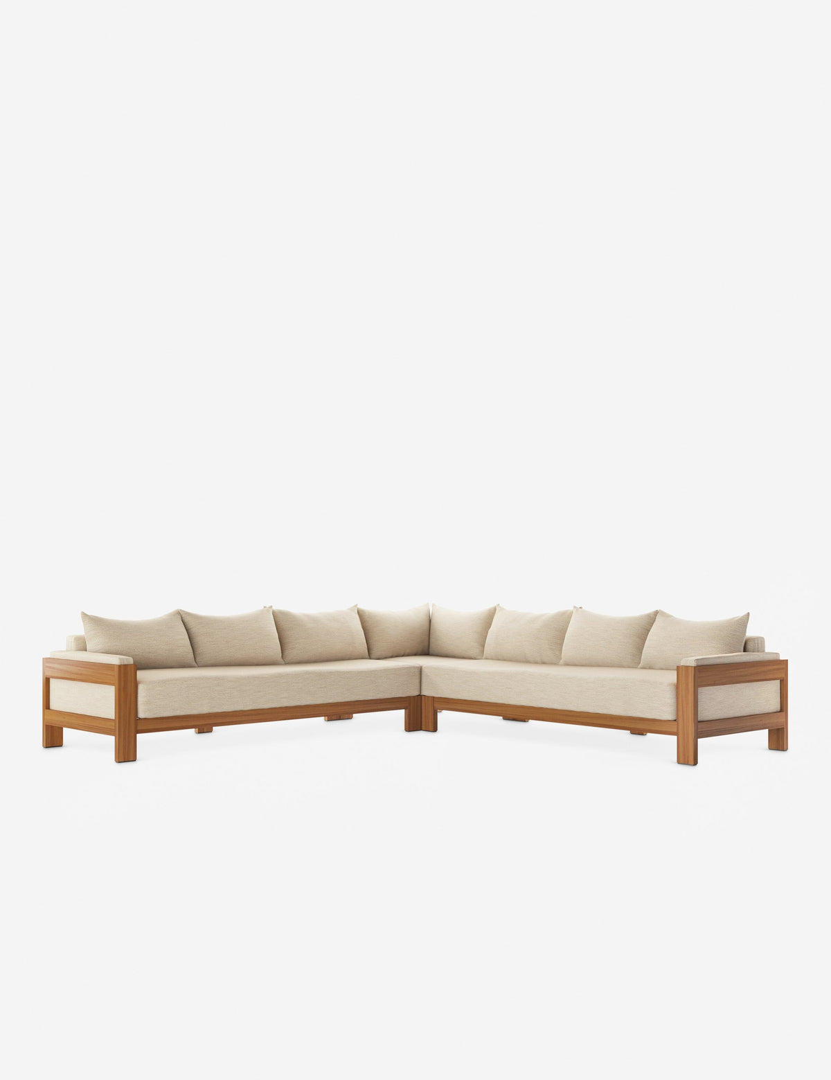 Lulu and Georgia - Sanford Outdoor Teak Sectional Sofa