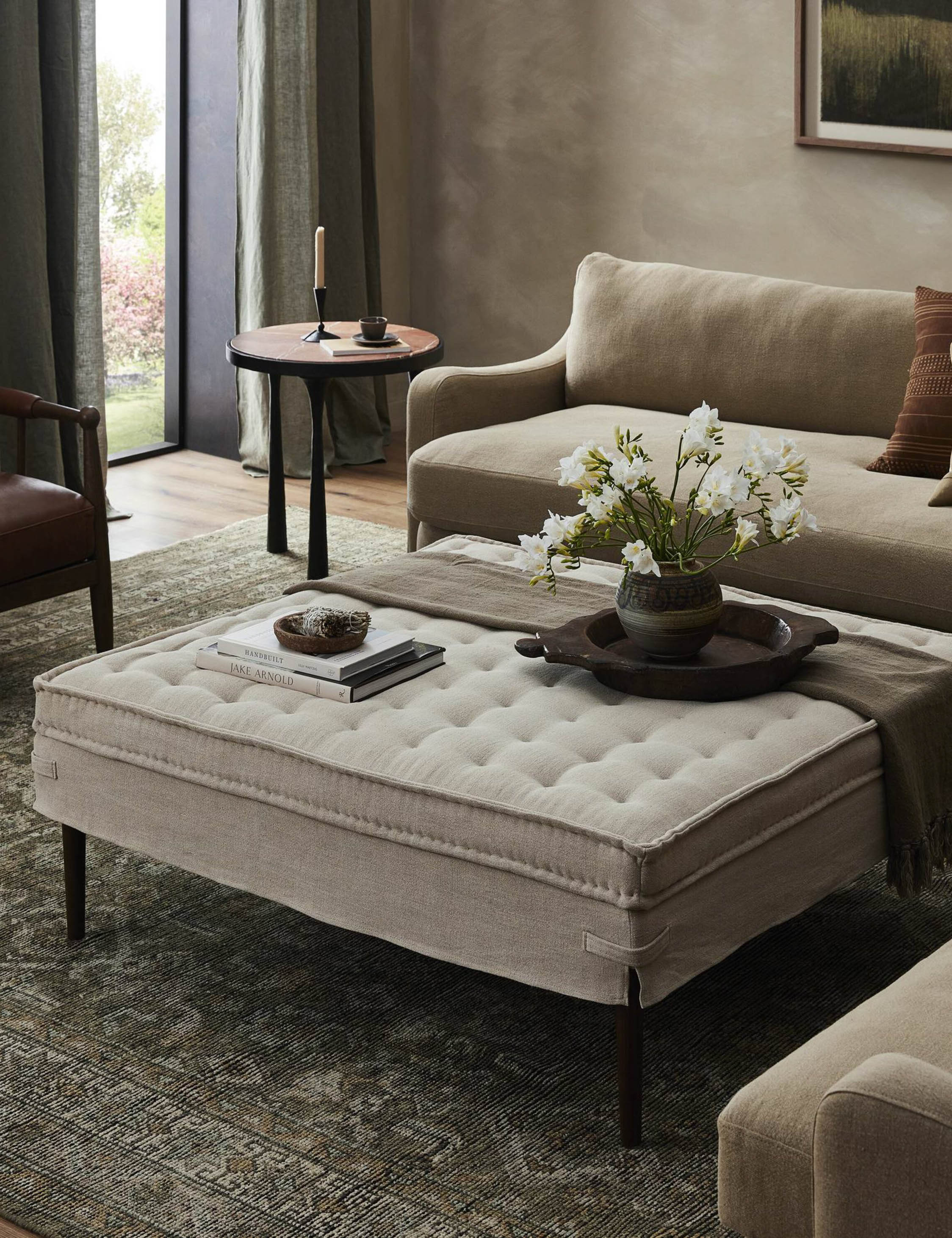 Lulu and Georgia - Cole Coffee Table Ottoman by Amber Lewis x Four Hands