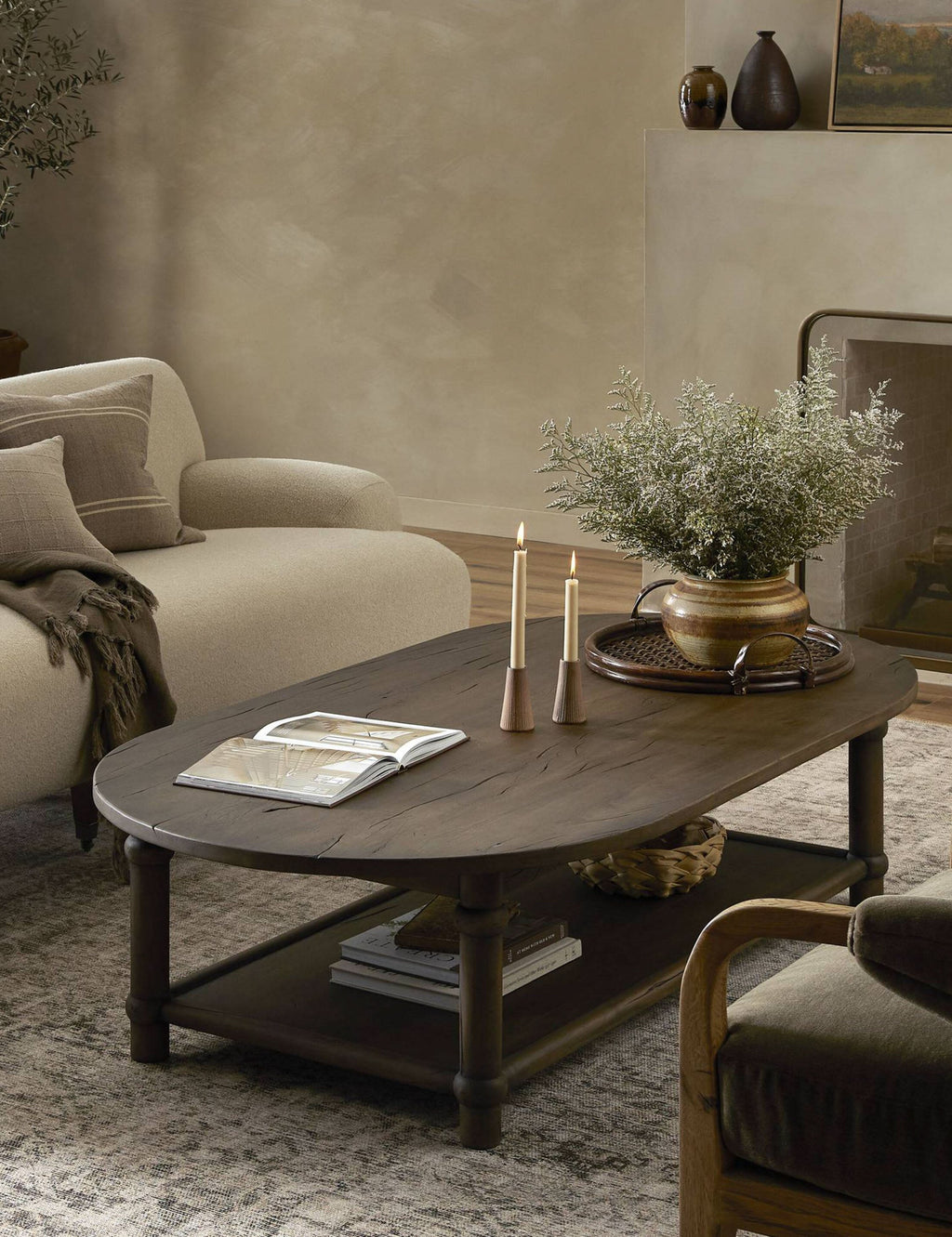 Lulu and Georgia - Charnes Oval Coffee Table by Amber Lewis x Four Hands