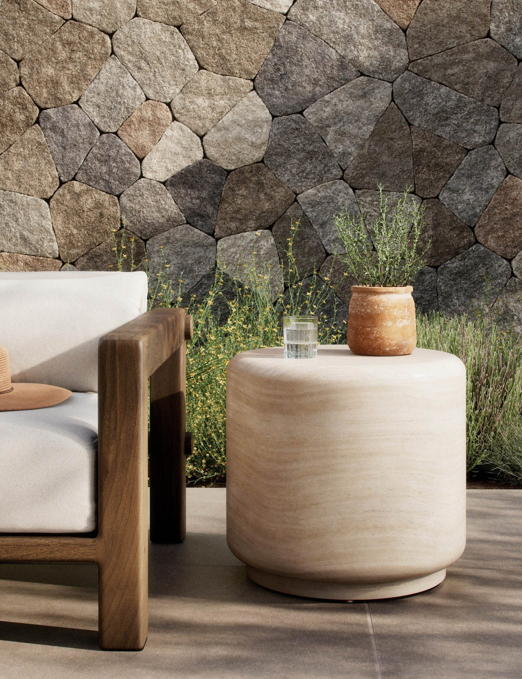 Lulu and Georgia - Venetia Indoor / Outdoor Round Side Table by Amber Lewis x Four Hands