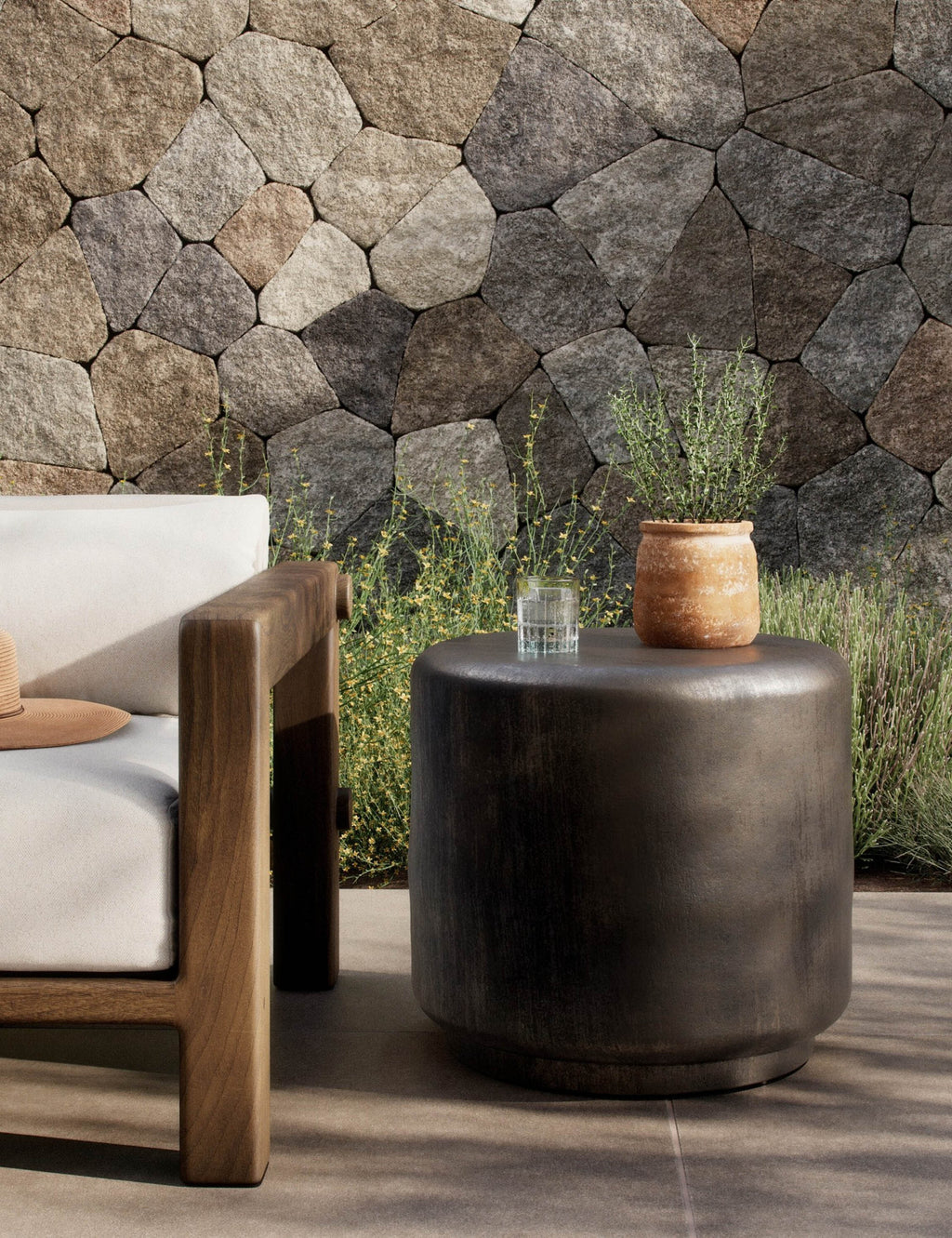 Lulu and Georgia - Venetia Indoor / Outdoor Round Side Table by Amber Lewis x Four Hands