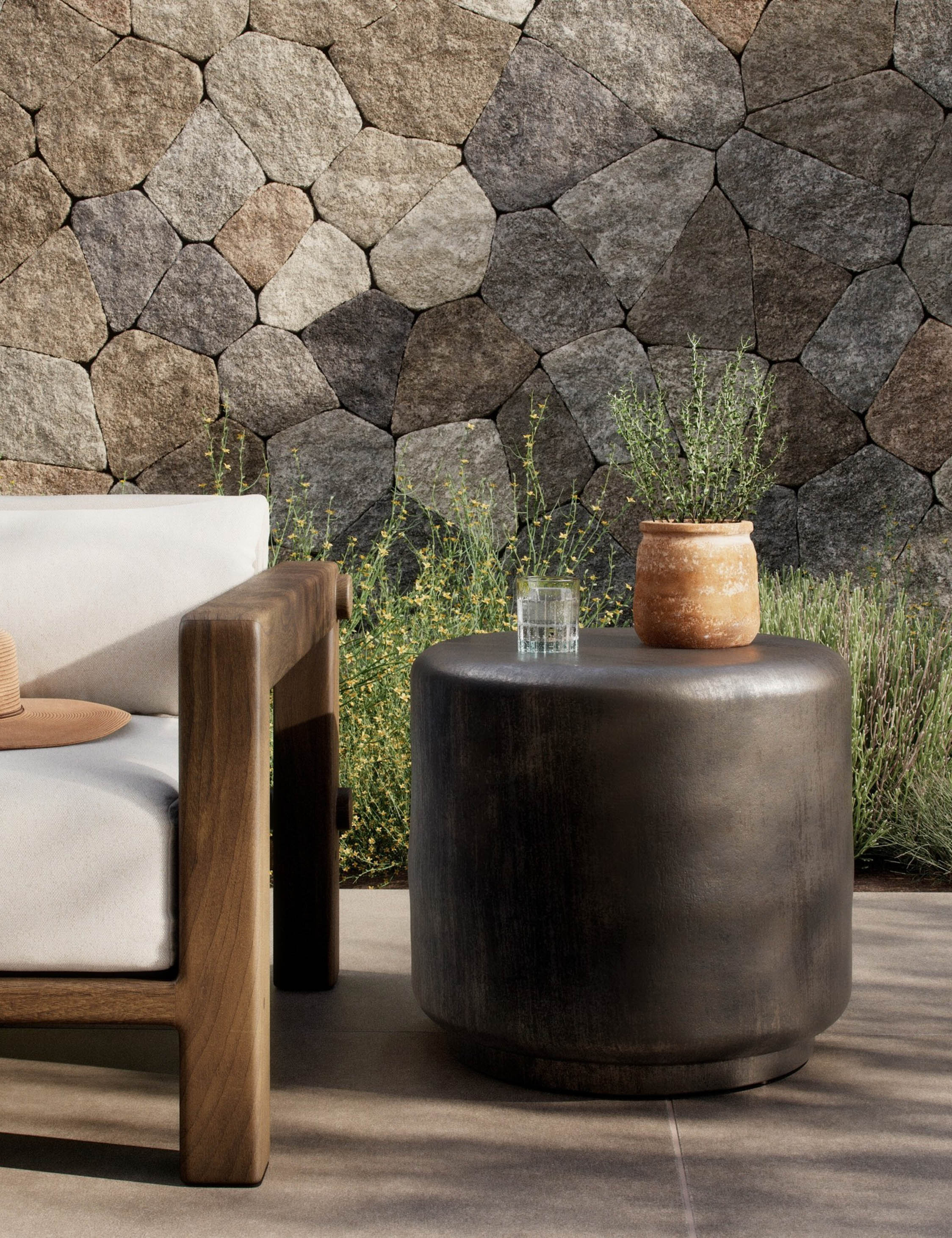 Lulu and Georgia - Venetia Indoor / Outdoor Round Side Table by Amber Lewis x Four Hands