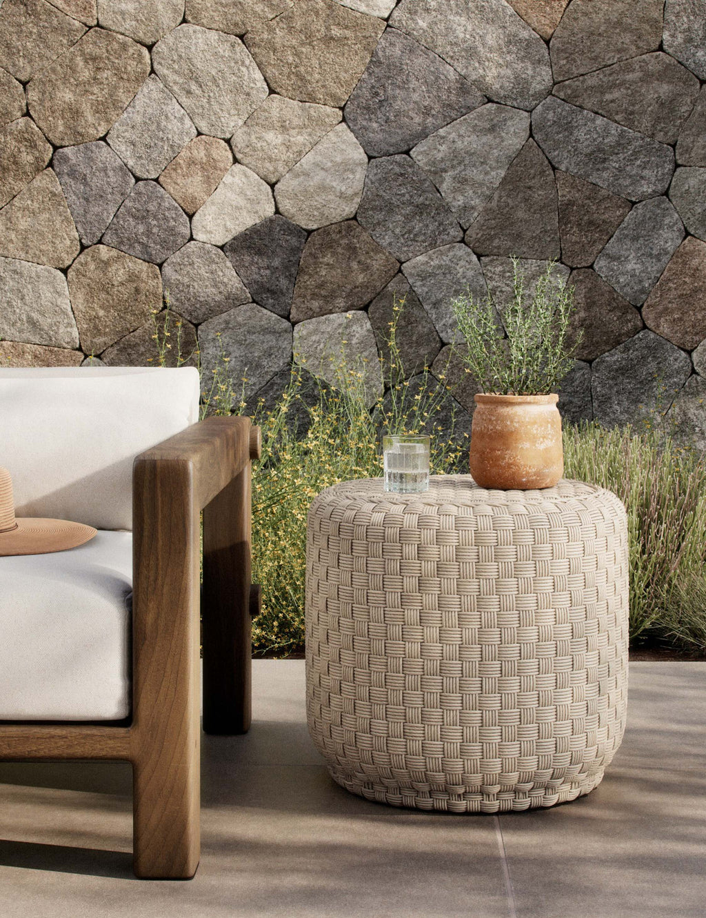 Lulu and Georgia - Venetia Indoor / Outdoor Round Side Table by Amber Lewis x Four Hands