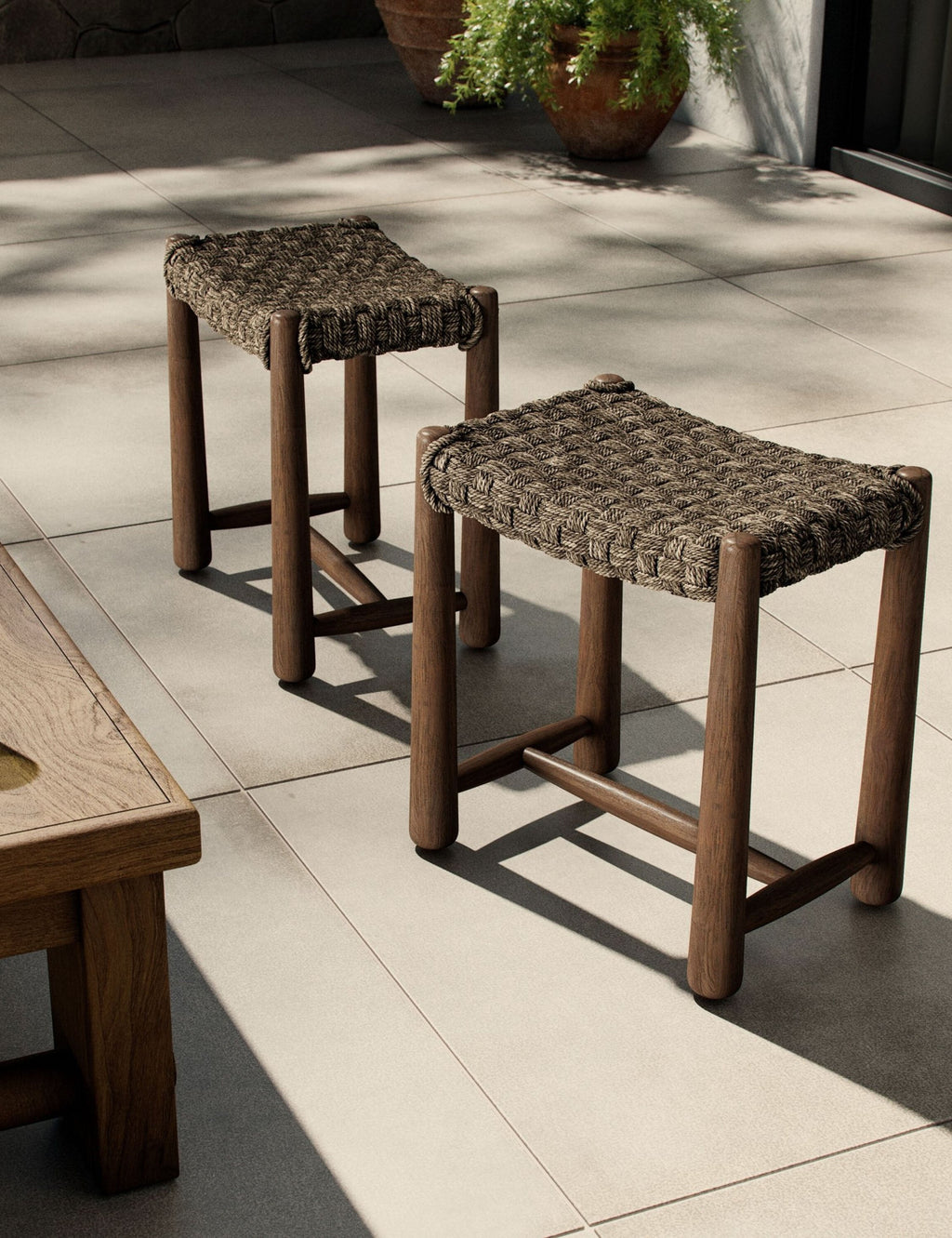 Lulu and Georgia - Savio Indoor / Outdoor Stool by Amber Lewis x Four Hands