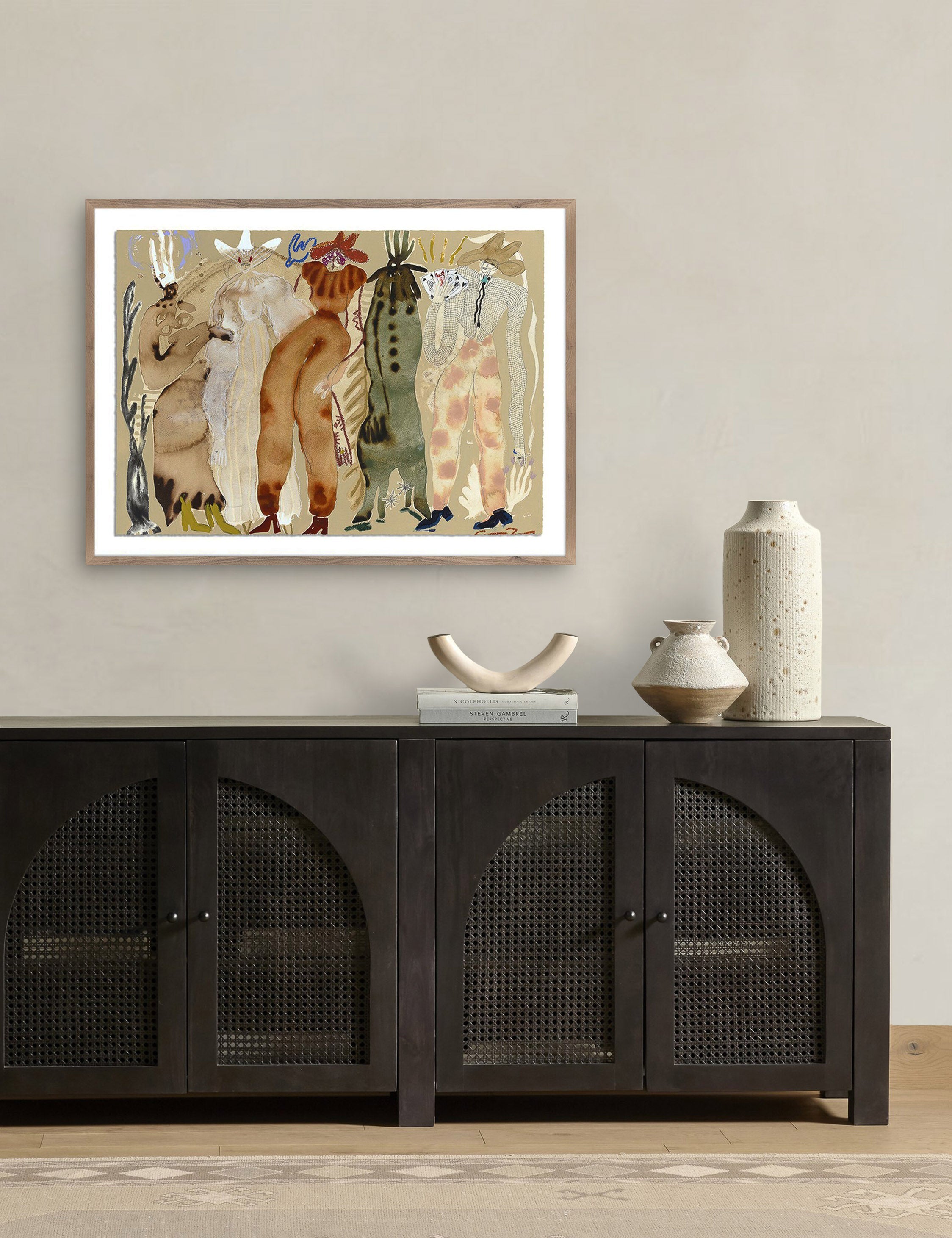 Lulu and Georgia - Blind Leading The Blind Wall Art by Caroline Pinney