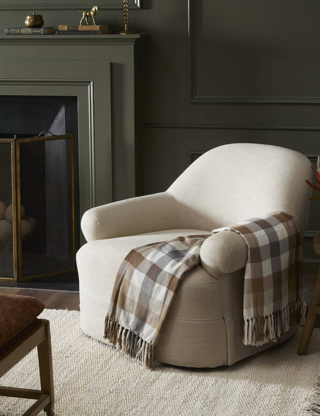 Lulu and Georgia - Arden Slipcover Swivel Chair by Amber Lewis x Four Hands