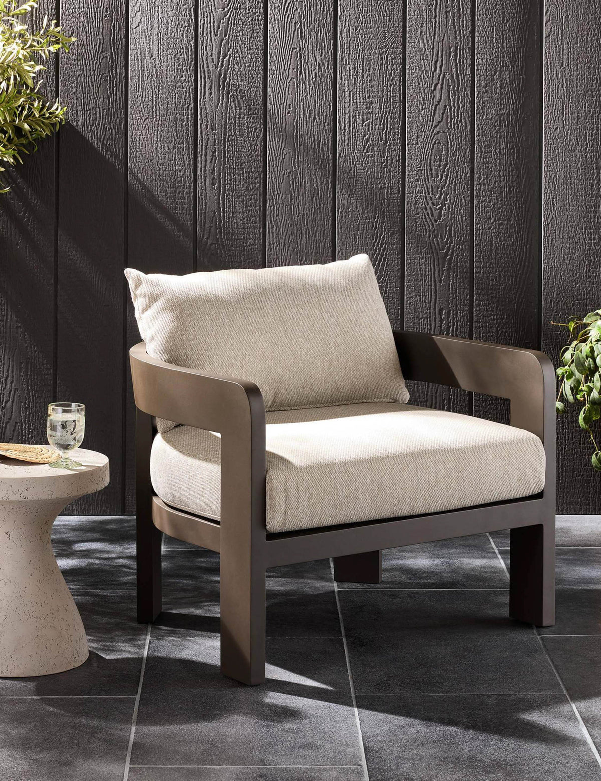 Lulu and Georgia - Kade Outdoor Metal Accent Chair