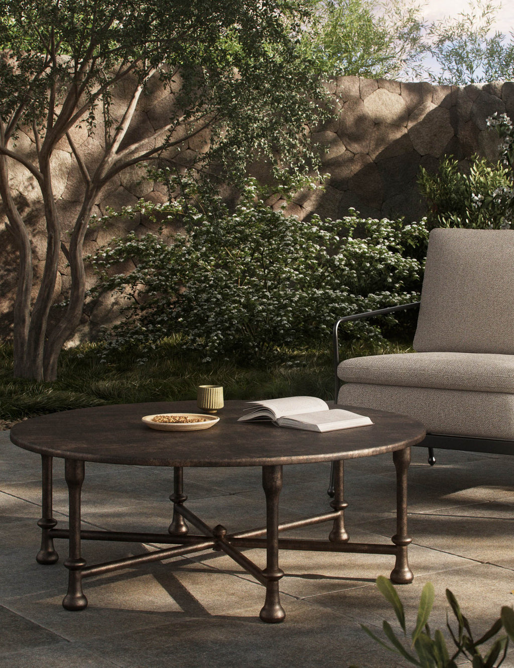 Lulu and Georgia - Leblanc Indoor / Outdoor Round Coffee Table by Amber Lewis x Four Hands
