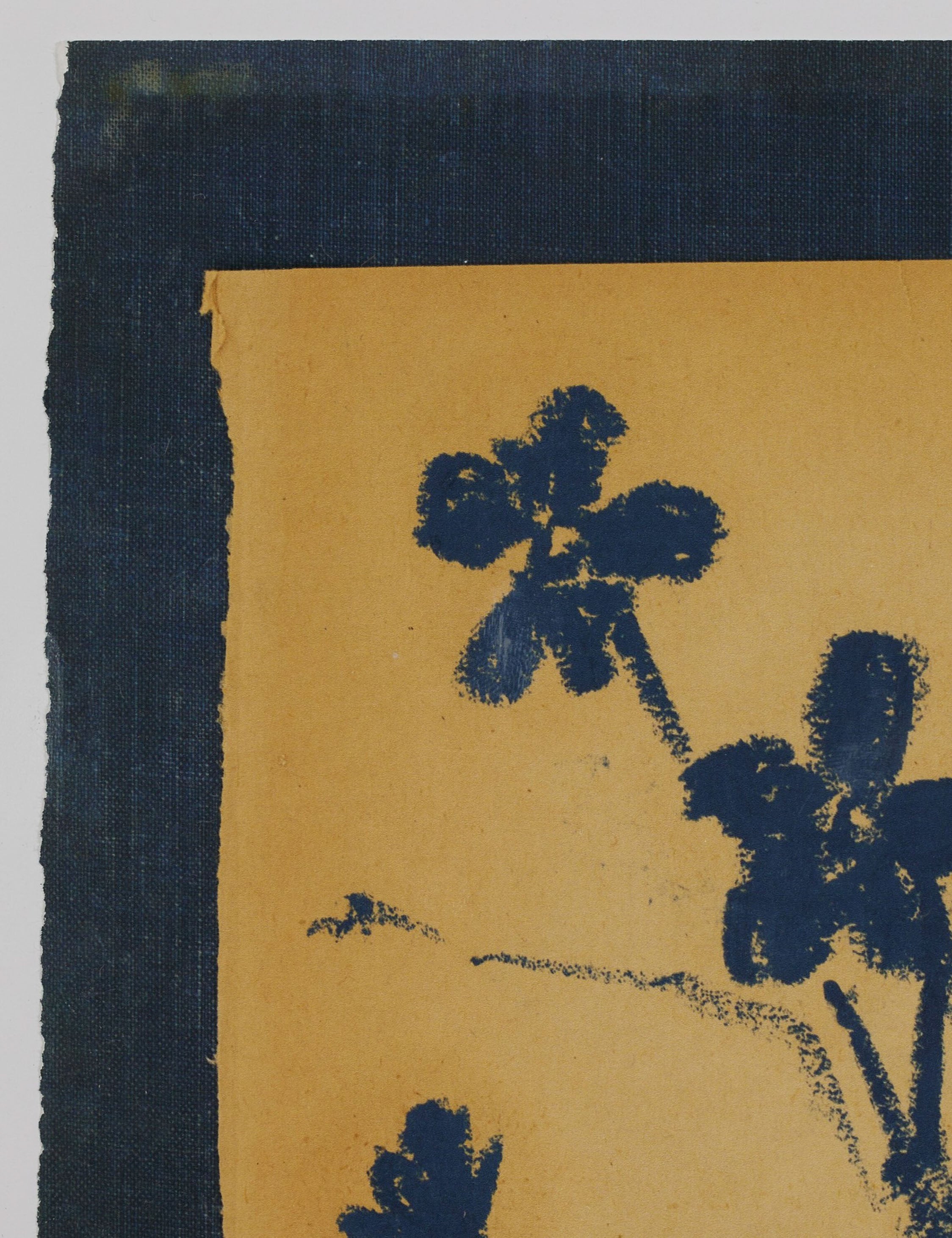 Lulu and Georgia - Vintage Blue Daisy Wall Art by Shaina Page