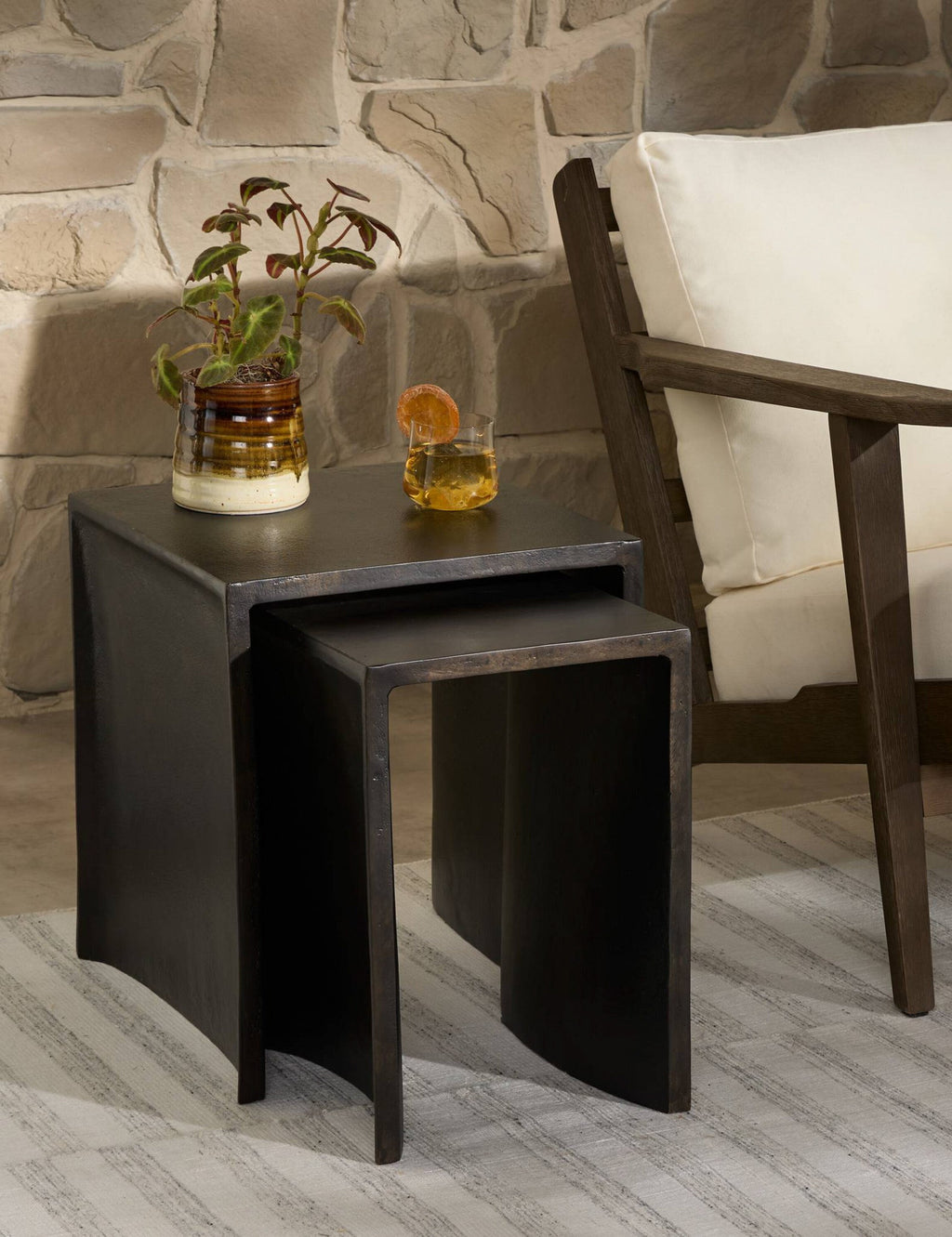 Lulu and Georgia - Marieke Outdoor Nesting Side Tables (Set of 2)