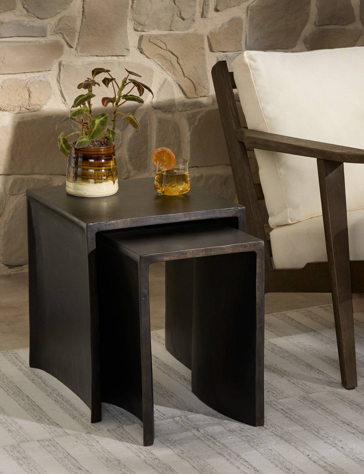 Lulu and Georgia - Marieke Outdoor Nesting Side Tables (Set of 2)