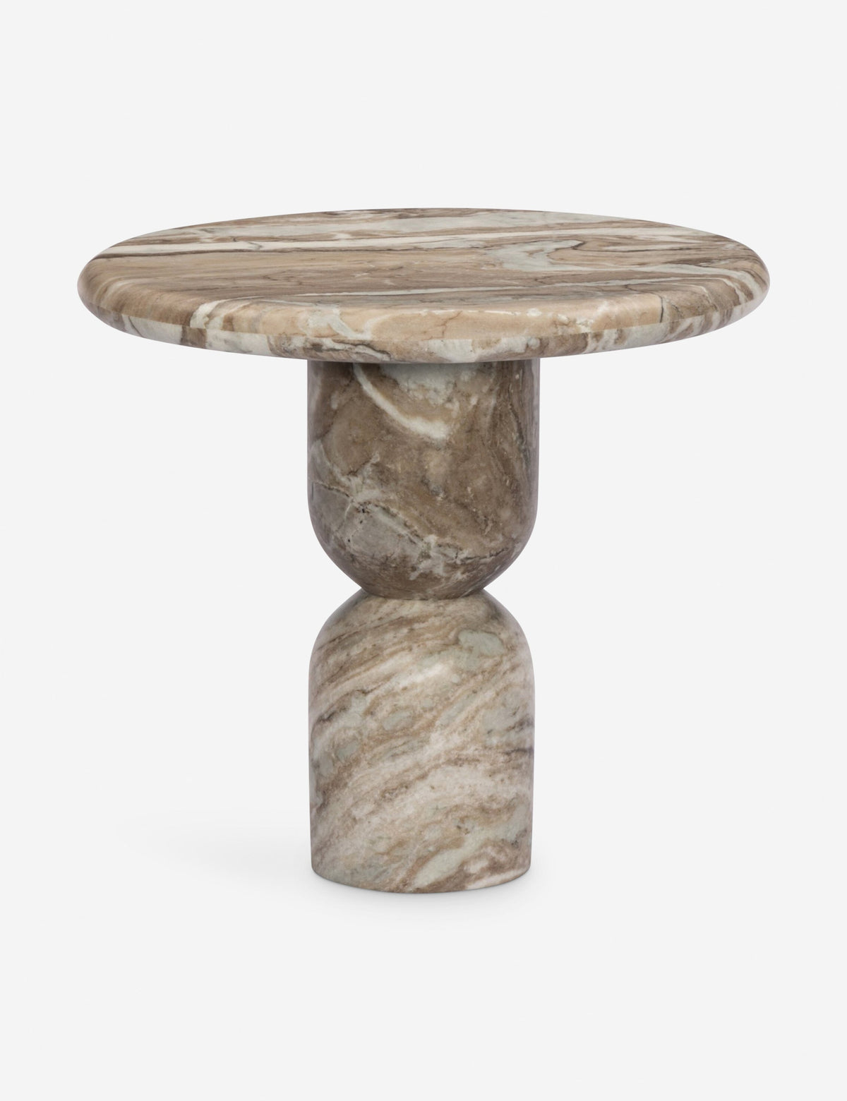 Lulu and Georgia - Open Box: Figueroa Round Side Table, Sawar Marble by Amber Lewis x Four Hands