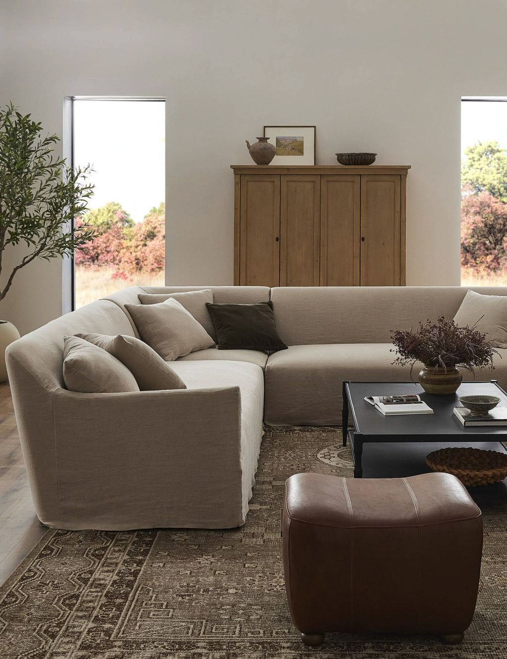 Lulu and Georgia - Lowell Slipcover Sectional Sofa by Amber Lewis x Four Hands