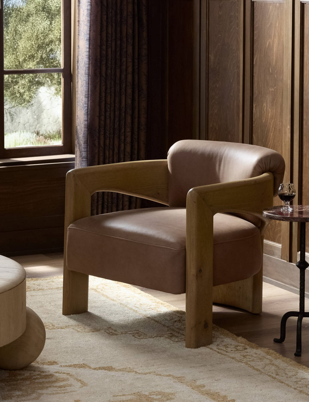 Lulu and Georgia - Bazin Leather Accent Chair