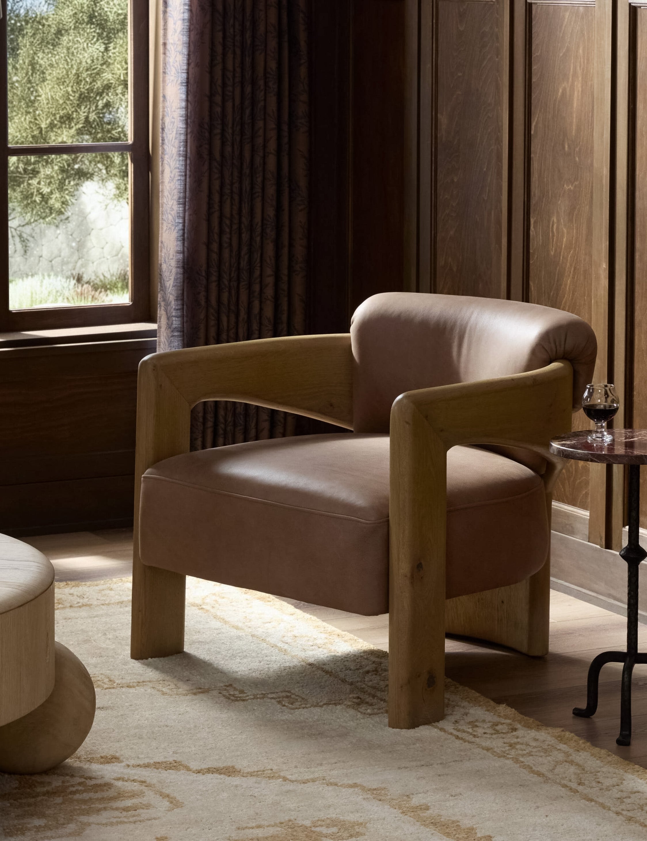 Lulu and Georgia - Bazin Leather Accent Chair