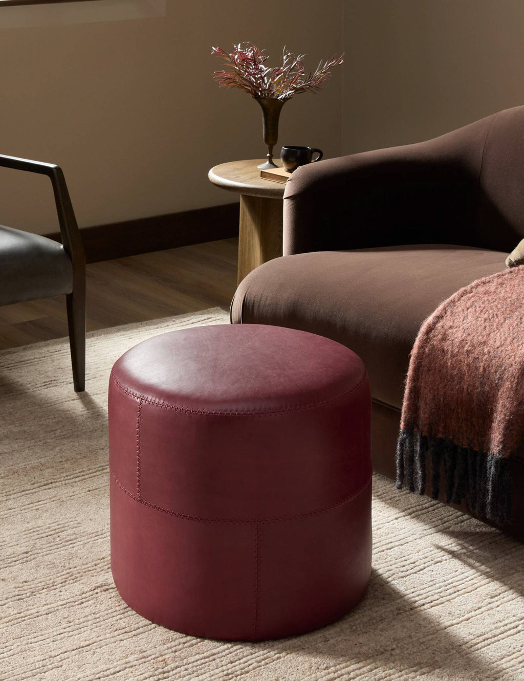 Lulu and Georgia - Camino Round Ottoman by Amber Lewis x Four Hands