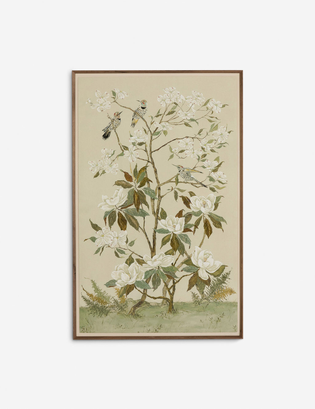Lulu and Georgia - Tan Chinoiserie Wall Art by Laurel - Dawn Latshaw