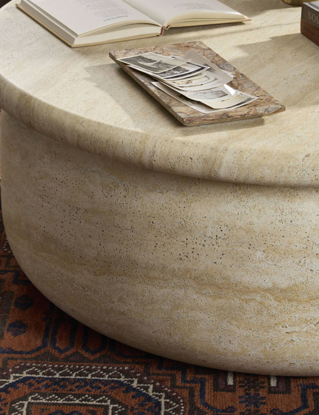 Lulu and Georgia - Open Box: Dayna Coffee Table, Faux Travertine by Amber Lewis x Four Hands