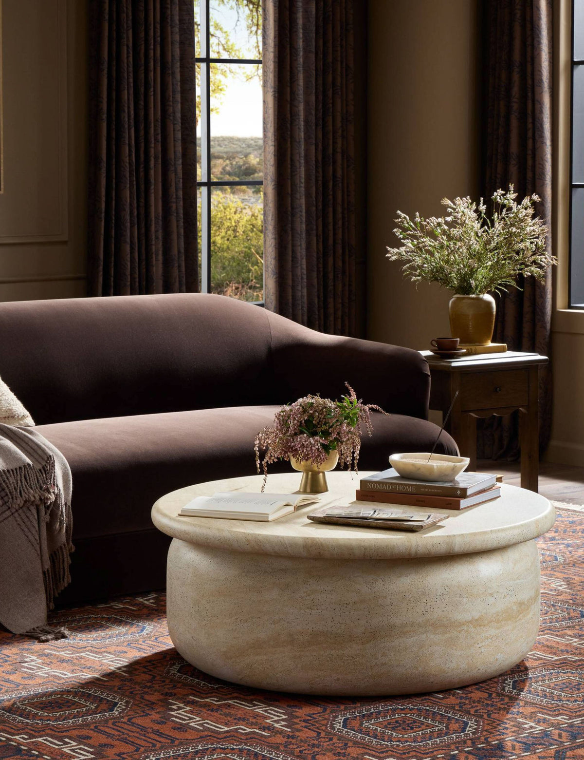 Lulu and Georgia - Open Box: Dayna Coffee Table, Faux Travertine by Amber Lewis x Four Hands
