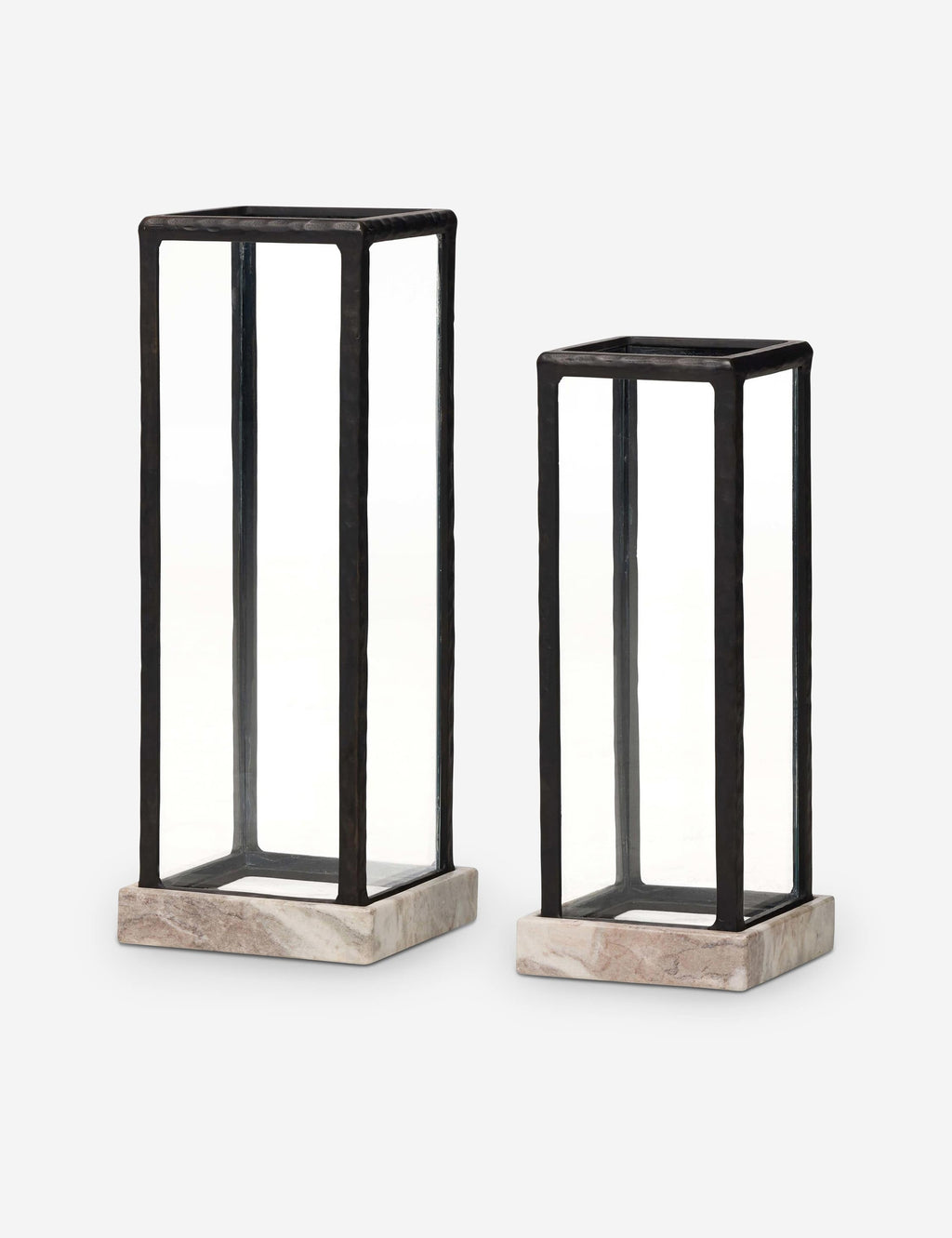 Lulu and Georgia - Malachi Marble Outdoor Lanterns (Set of 2)