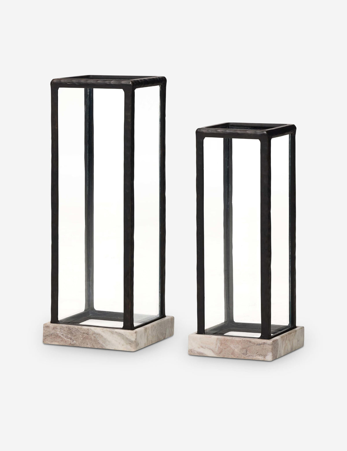 Lulu and Georgia - Malachi Marble Outdoor Lanterns (Set of 2)