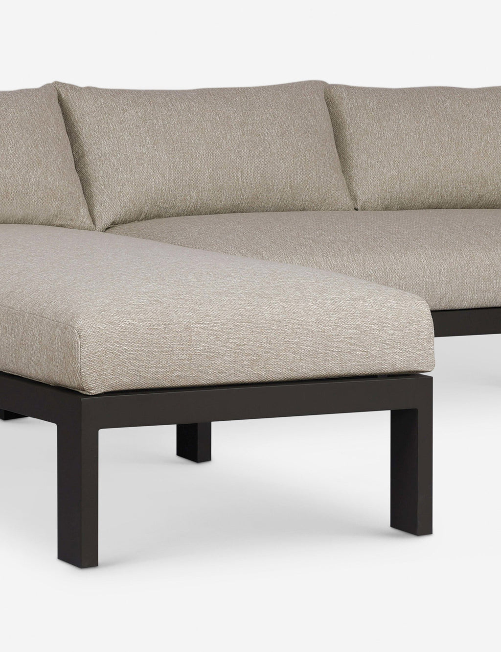 Lulu and Georgia - Kade Outdoor Metal Sectional Sofa