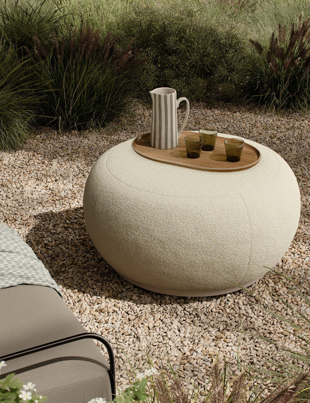 Lulu and Georgia - Katz Outdoor Round Ottoman