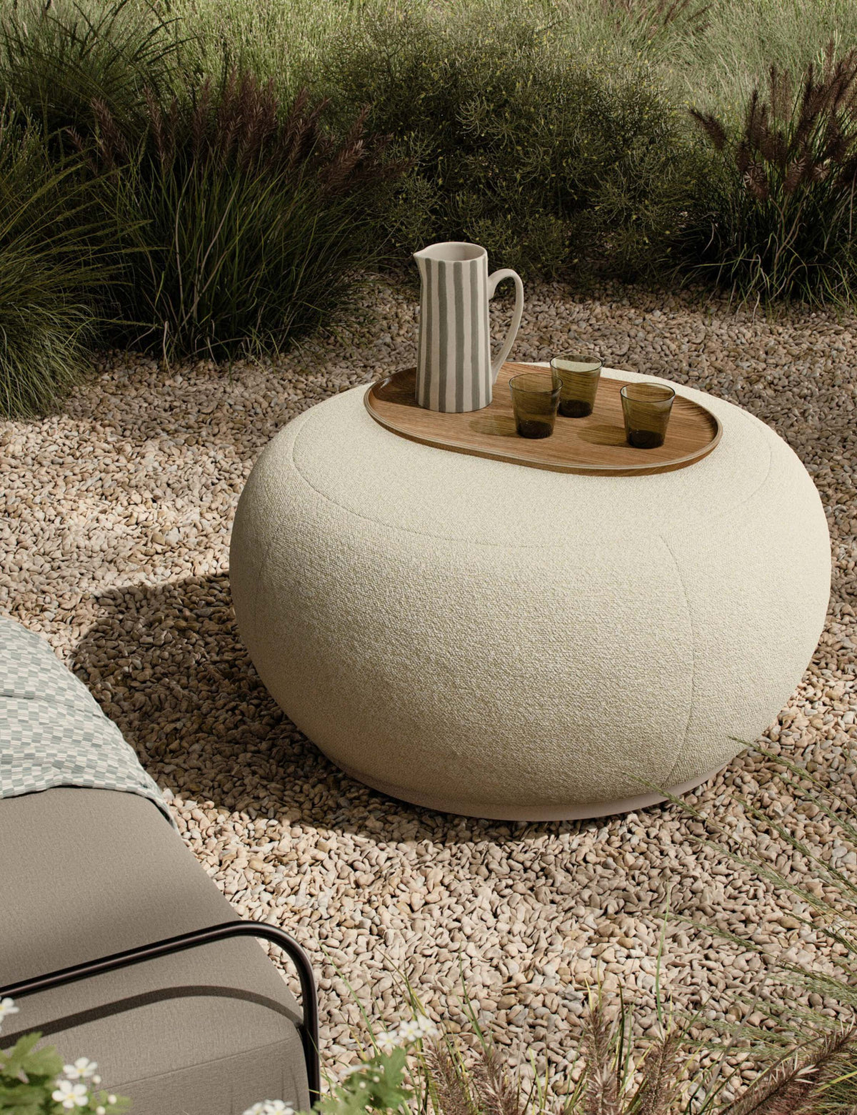 Lulu and Georgia - Katz Outdoor Round Ottoman