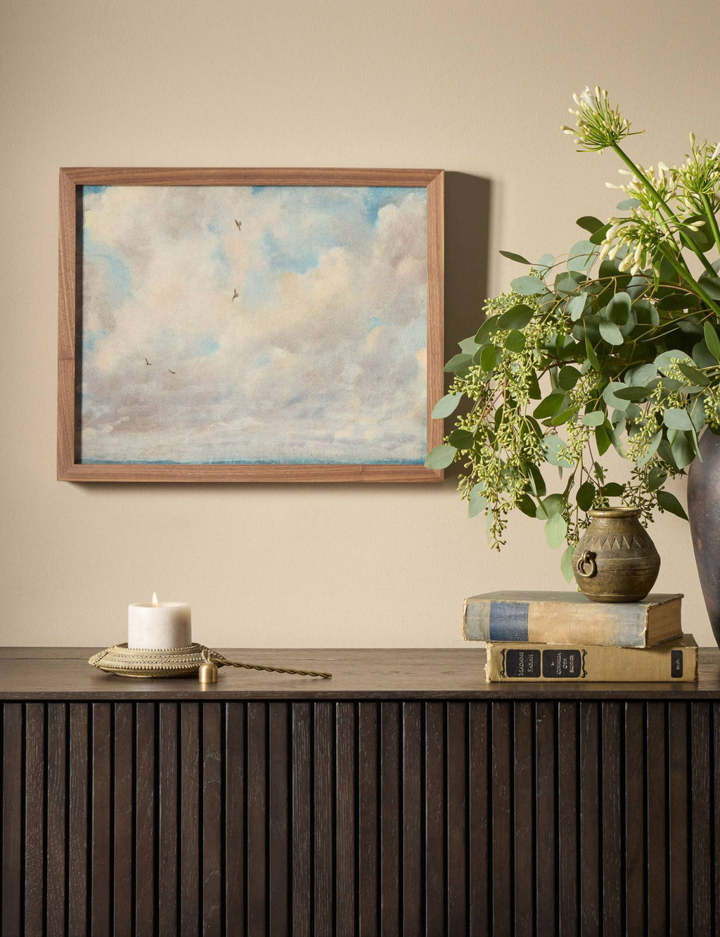 Lulu and Georgia - Cloud Study With Birds Wall Art by John Constable
