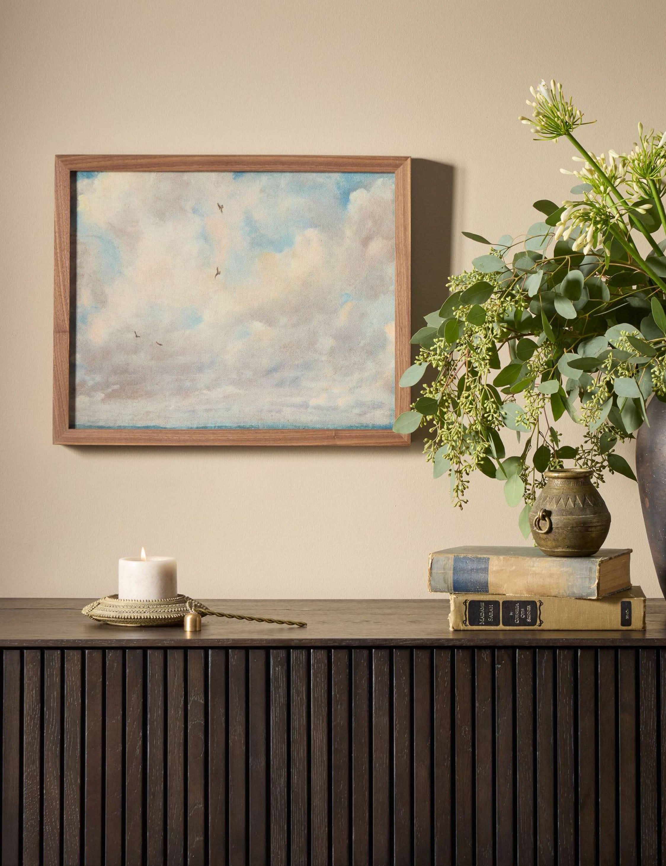 Lulu and Georgia - Cloud Study With Birds Wall Art by John Constable