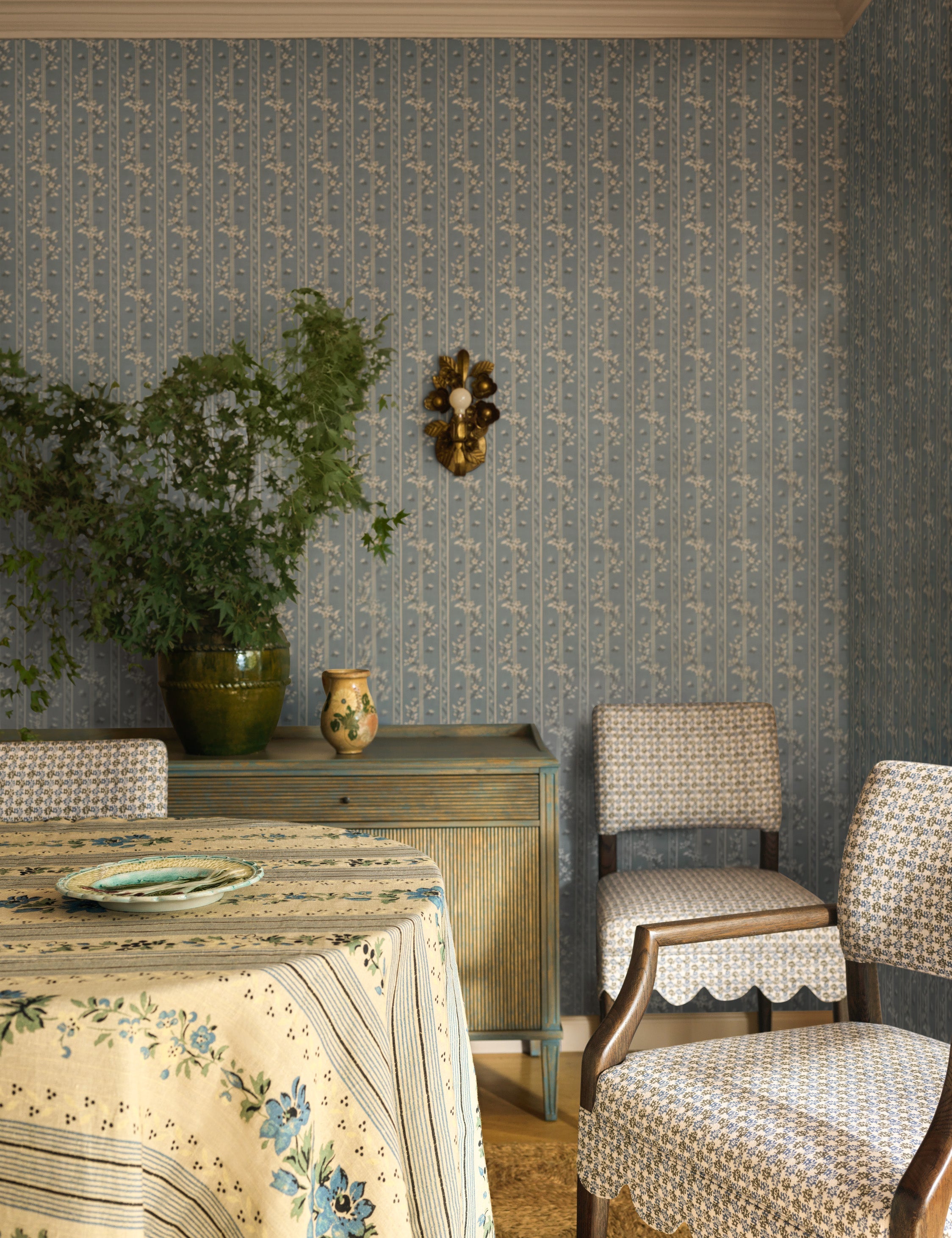 Lulu and Georgia - Golden Linen Tablecloth by Heidi Caillier