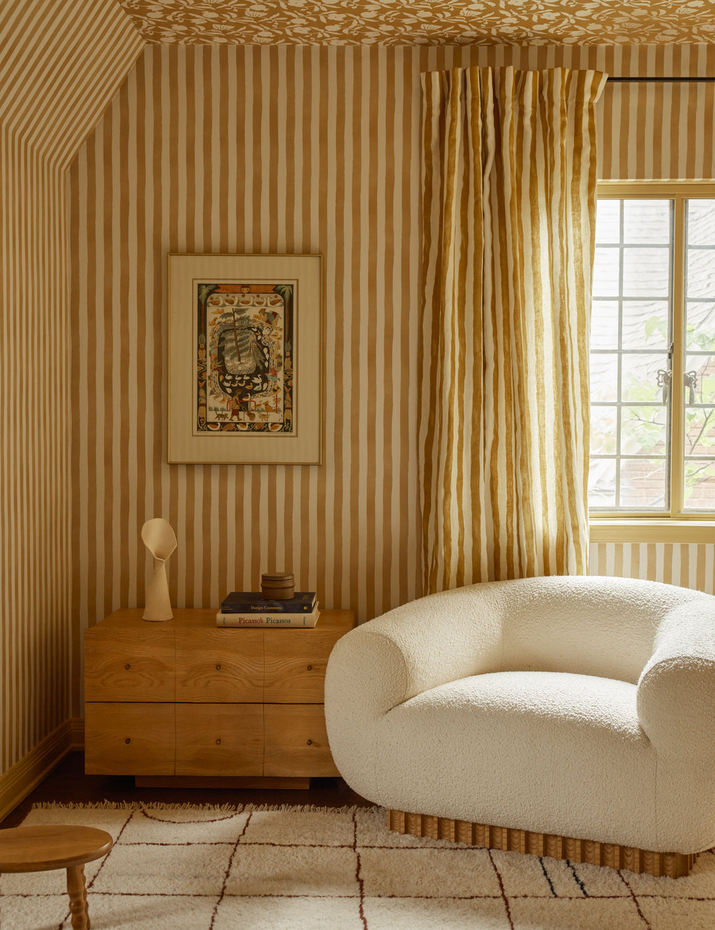 Lulu and Georgia - Painterly Stripe Wallpaper by Sarah Sherman Samuel