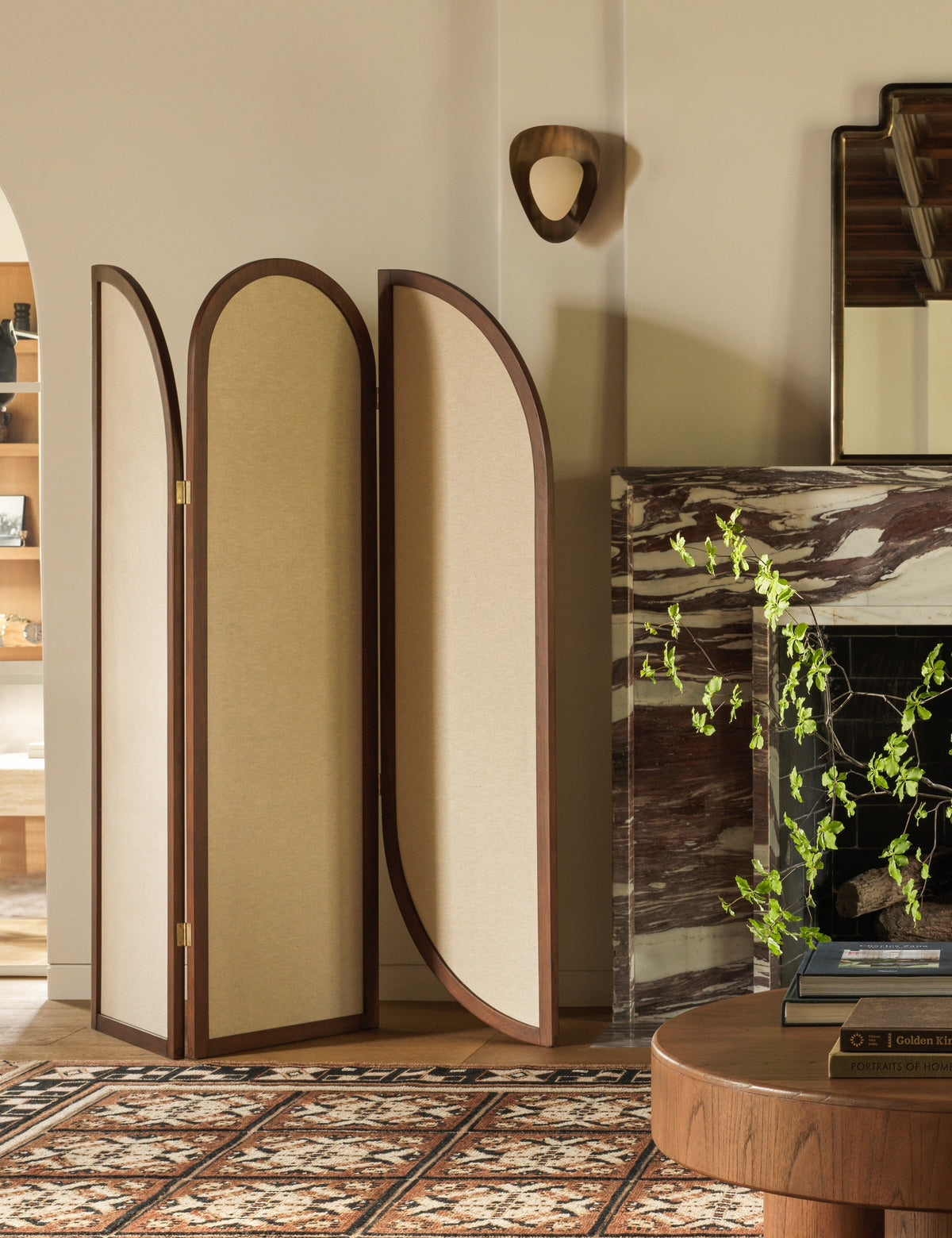 Lulu and Georgia - Open Box: Carrick Room Divider - Walnut