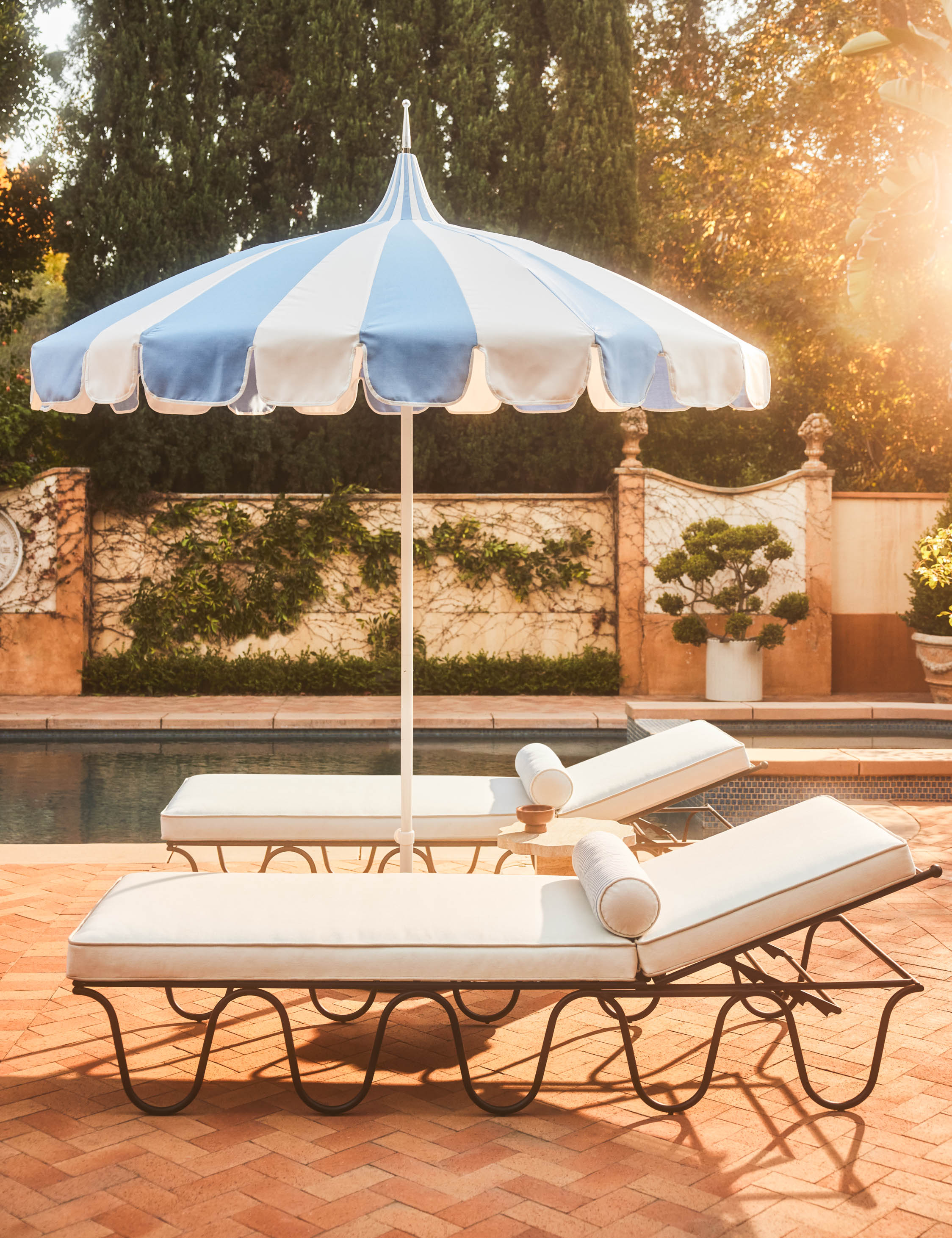 Lulu and Georgia - Aamu 8'6" Pagoda Outdoor Umbrella by Sarah Sherman Samuel