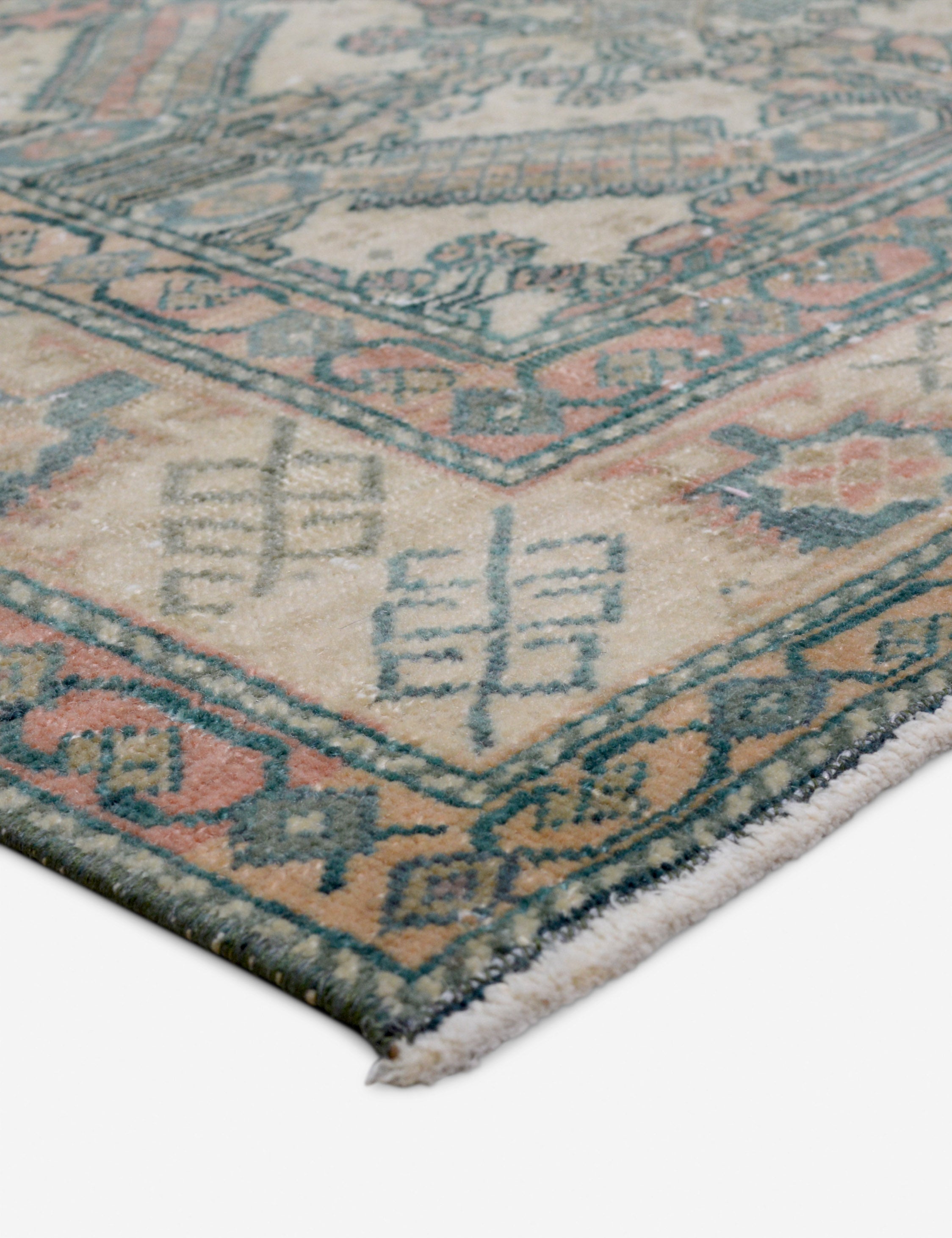 Lulu and Georgia - Vintage Turkish Hand - Knotted Wool Rug No. 422, 4'4" x 6'6"
