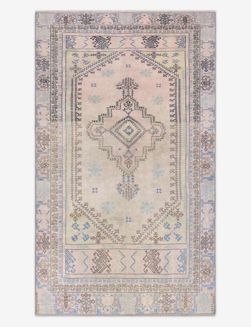 Lulu and Georgia - Vintage Turkish Hand - Knotted Wool Rug No. 423, 4'5" x 7'8"