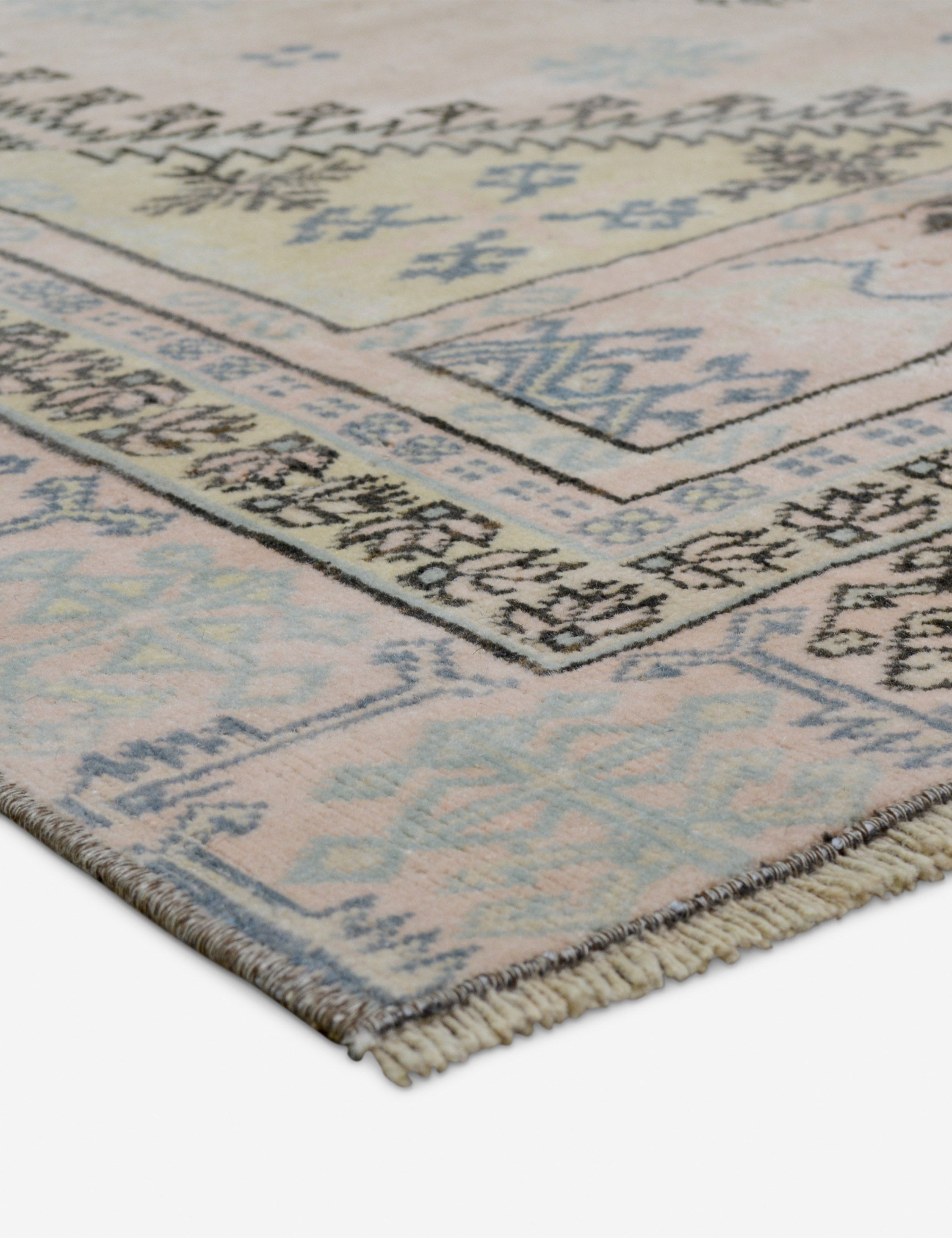 Lulu and Georgia - Vintage Turkish Hand - Knotted Wool Rug No. 423, 4'5" x 7'8"